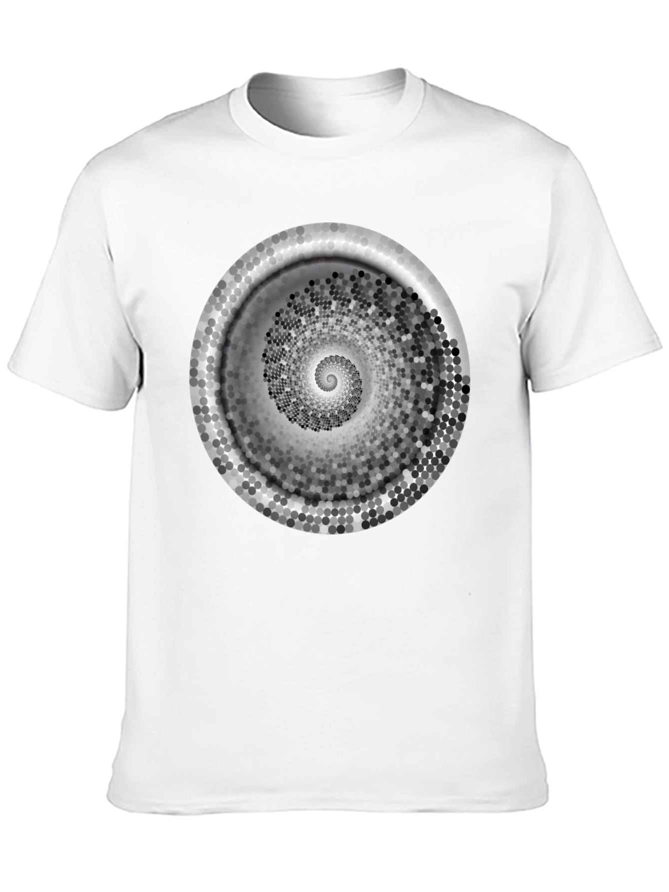Black Hypnotic Spiral Graphic Tee - Modern Black T-Shirt view 10