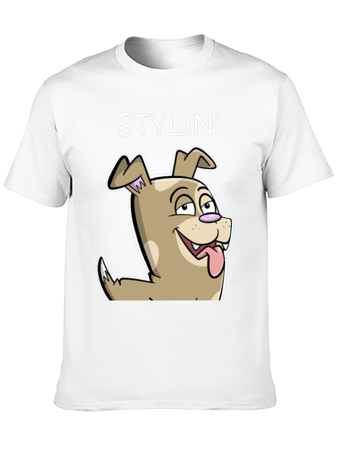 Black Stylin' Dog Cartoon Graphic Tee - Unisex view 10