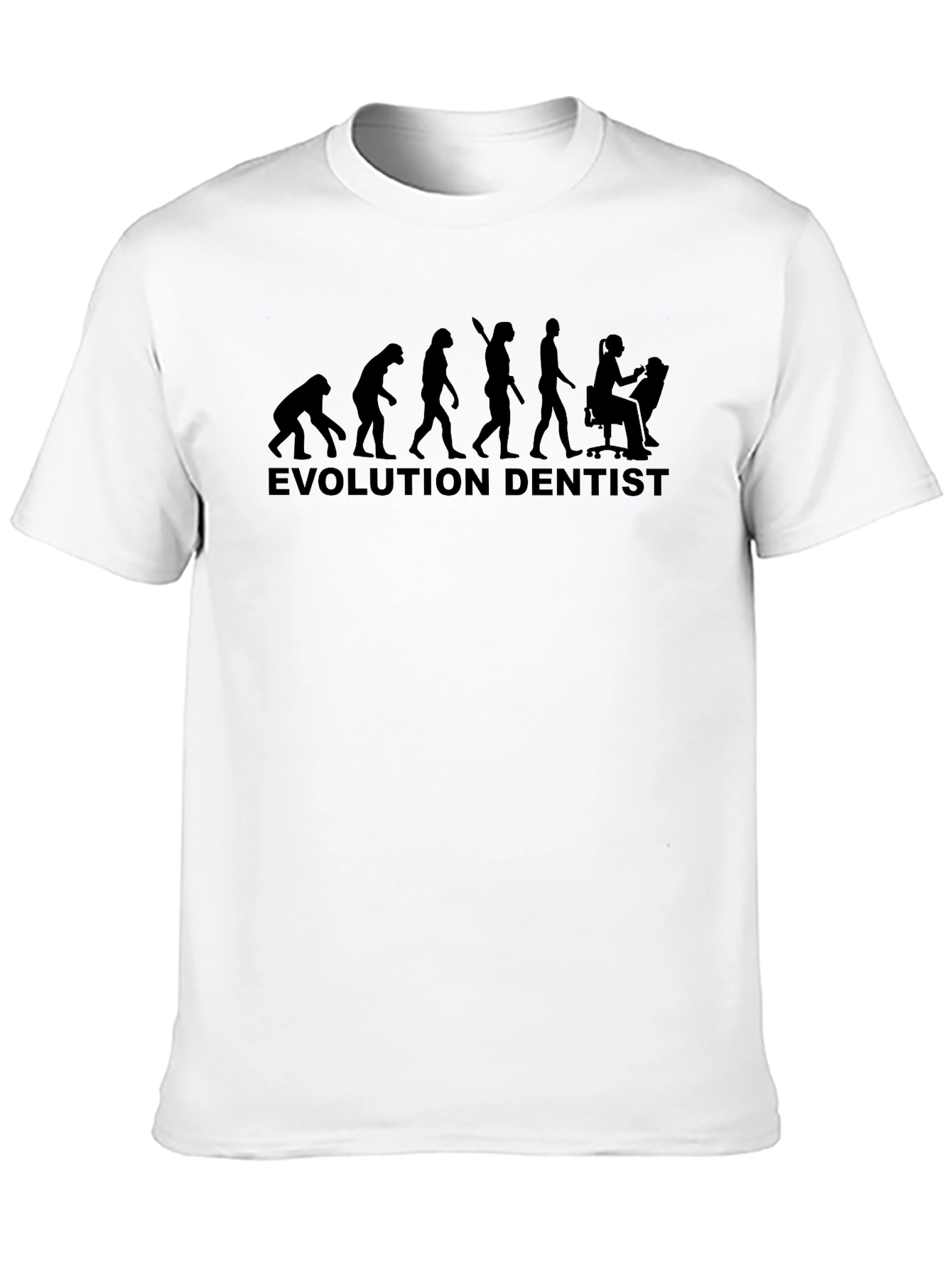 Black Evolution Dentist T-Shirt - Black view 10