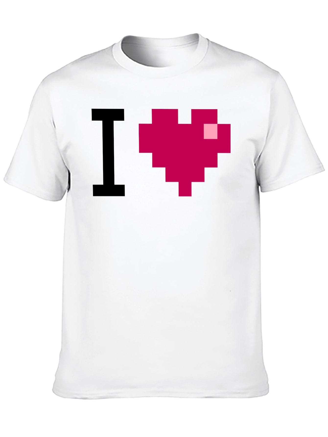 Black I Heart Pixel Art Graphic Tee view 10
