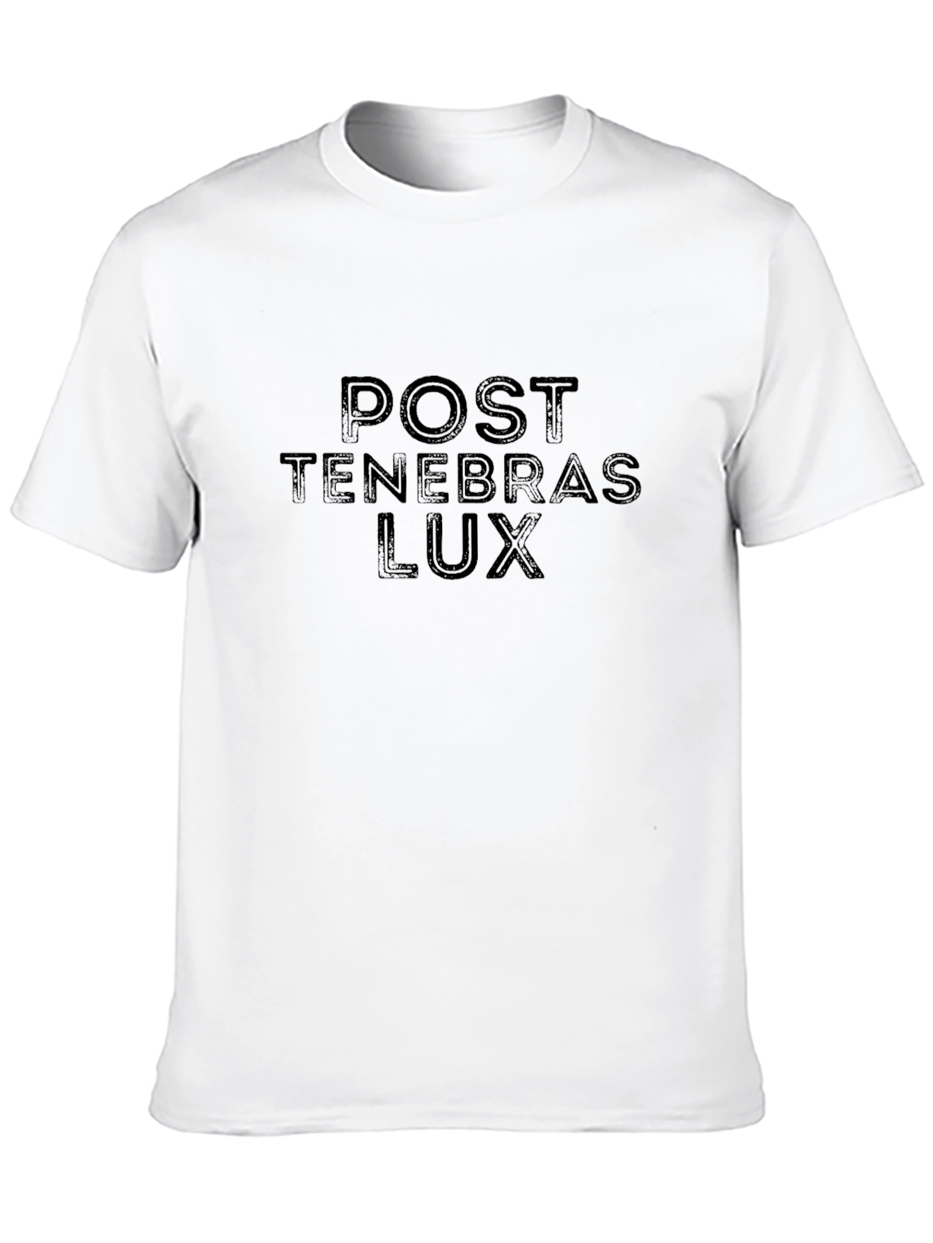 Black Post Tenebras Lux Black Graphic T-Shirt view 10