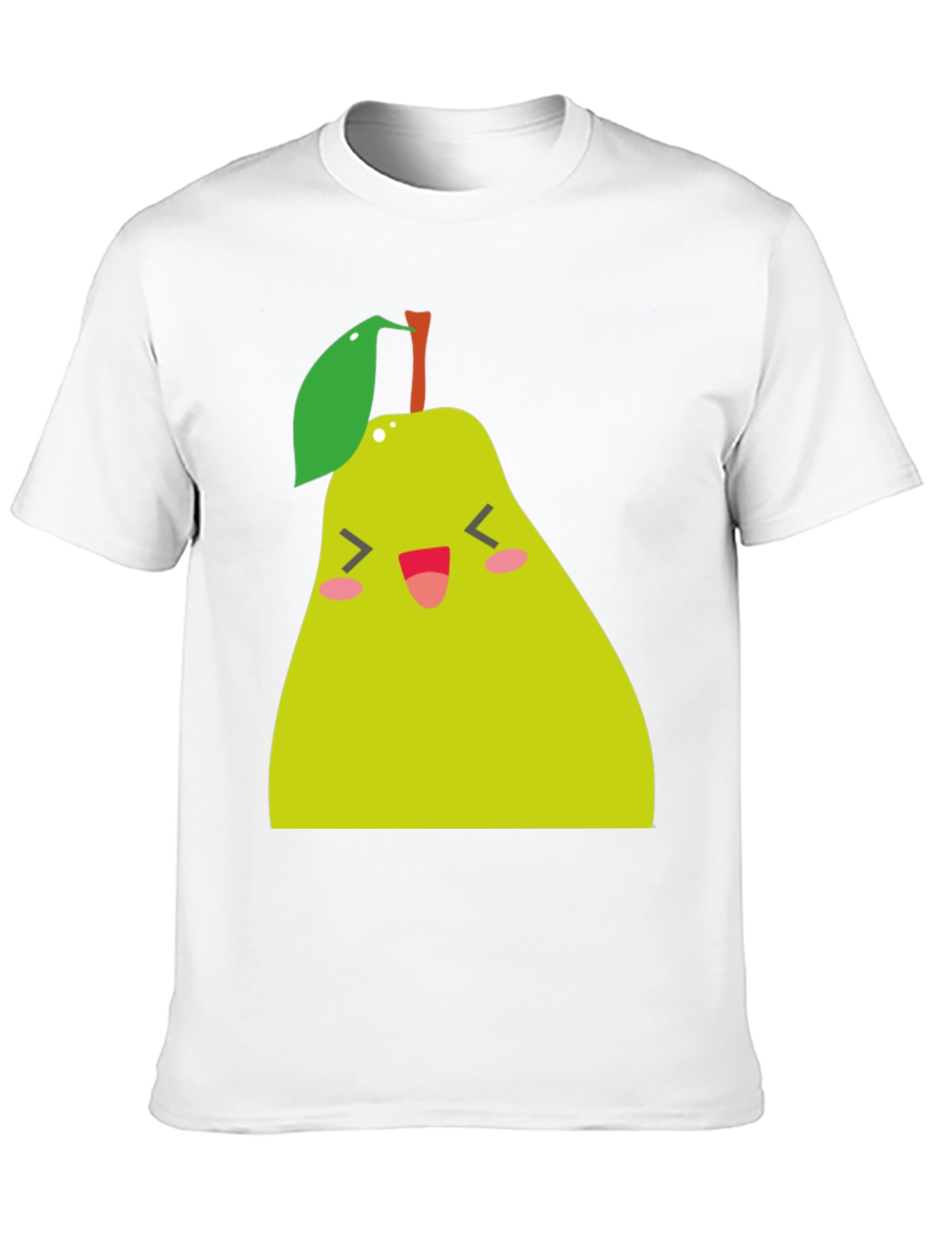 Black Cute Pear Graphic Tee - Black Cotton Blend view 10