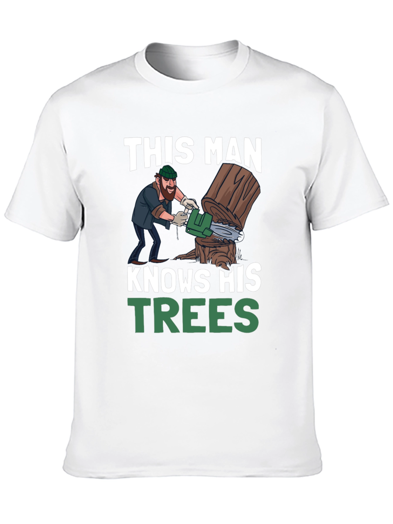 Black This Man Knows His Trees Graphic T-Shirt view 10