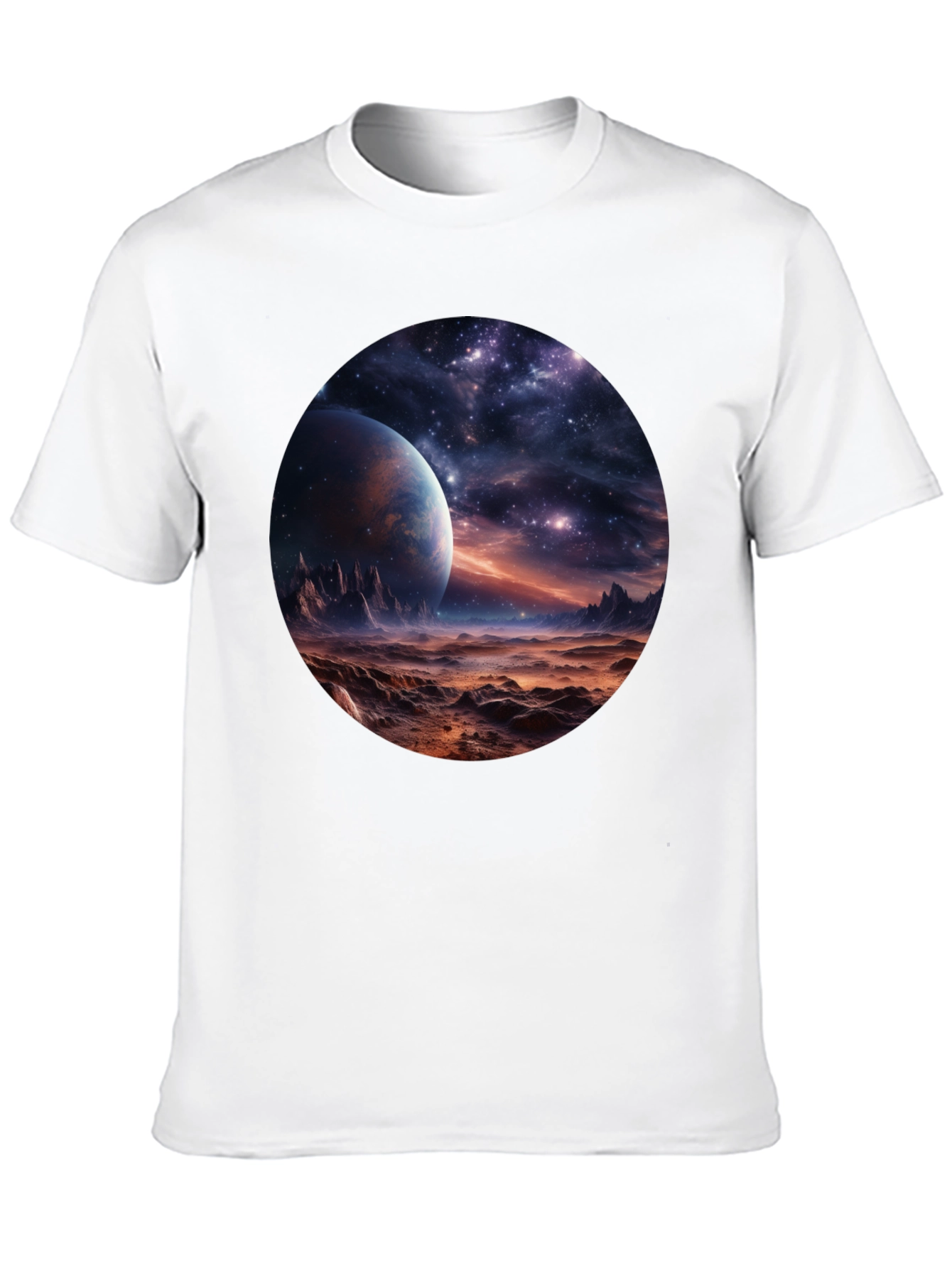 Black Cosmic Planet Graphic Tee - Black view 10