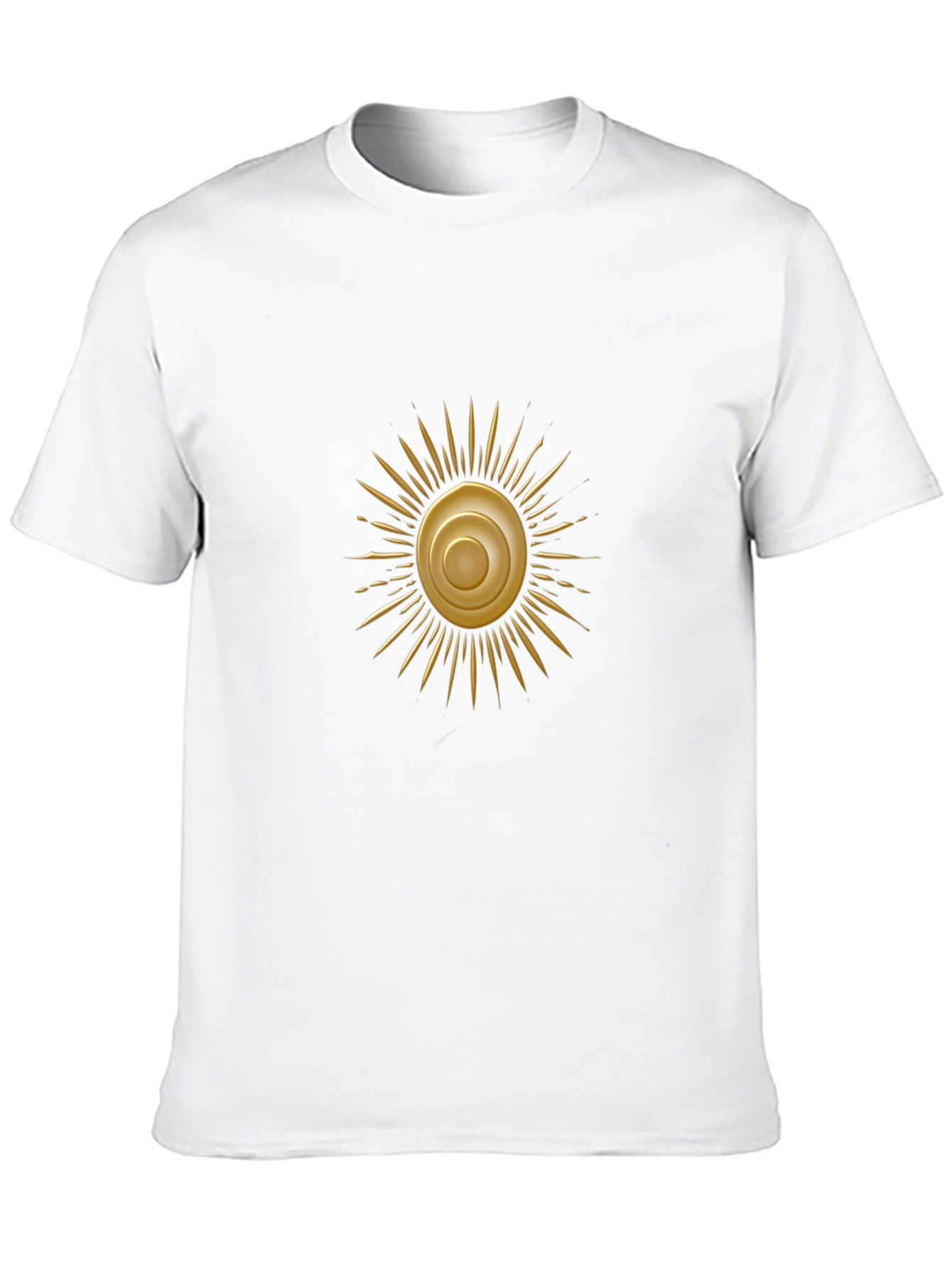 Black Golden Sun Graphic Black T-Shirt view 10