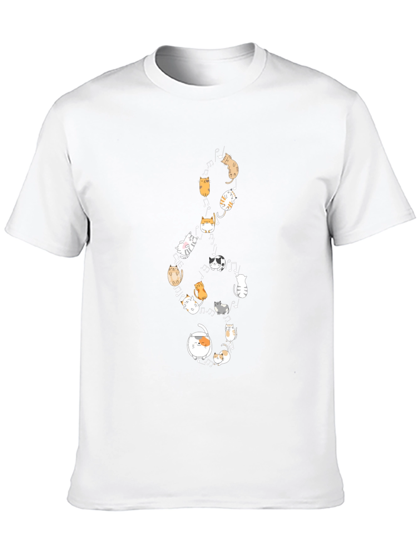 Black Cats Music Note Black T-Shirt view 10