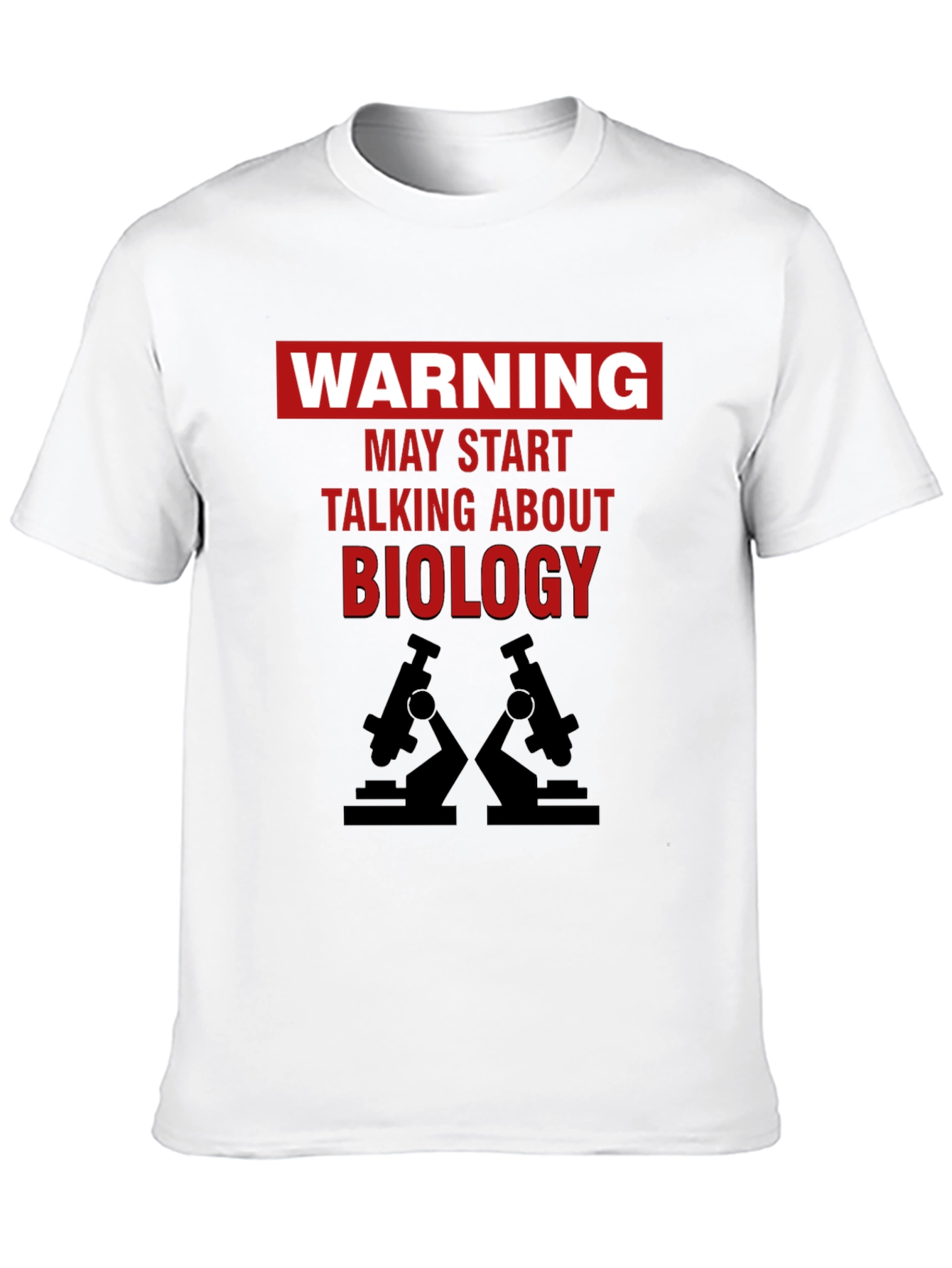 Black Warning Biology T-Shirt - Funny Science Tee view 10