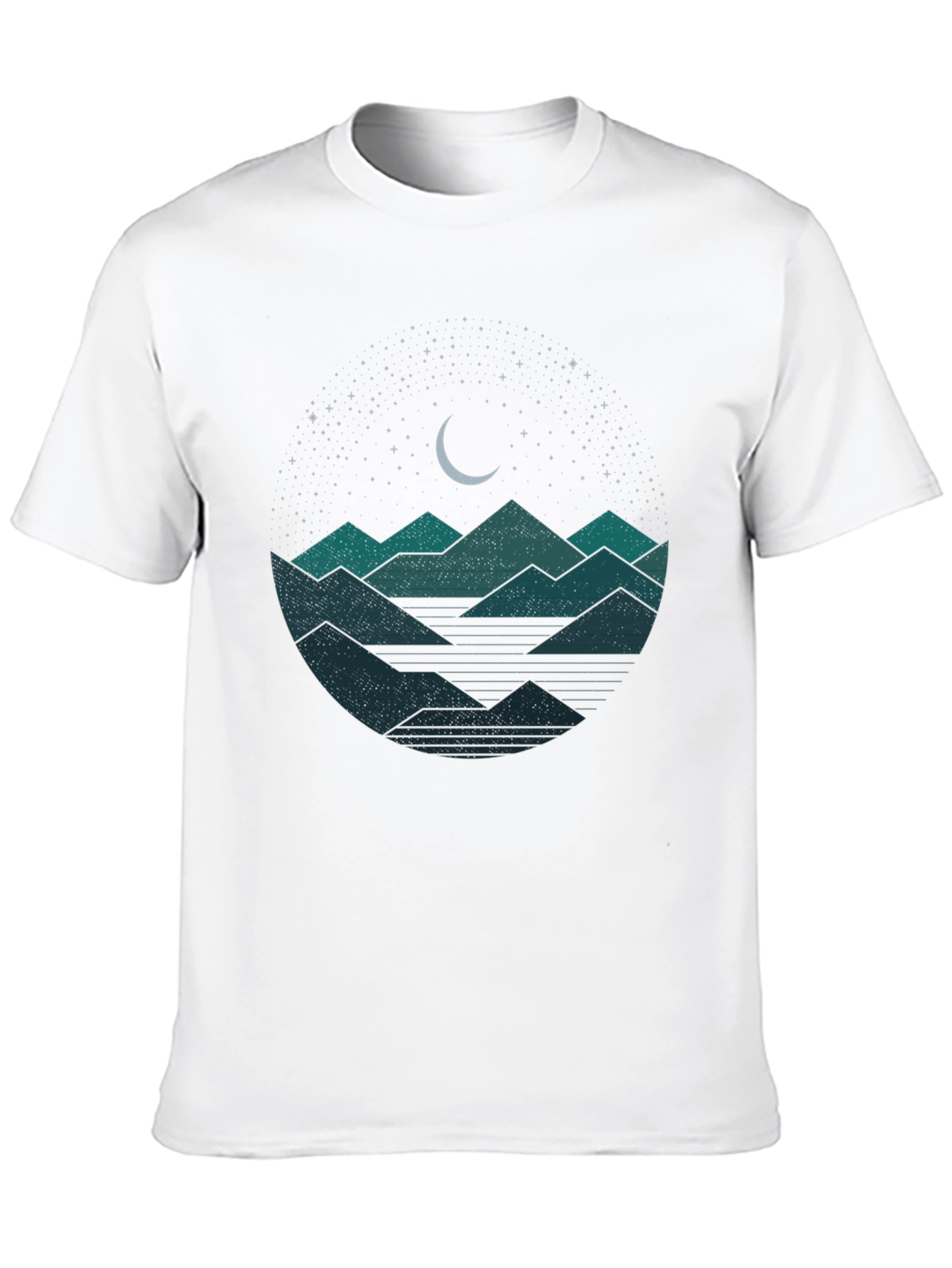 Black Mountain Moon Graphic Tee - Nature Lover's Black T-Shirt view 10