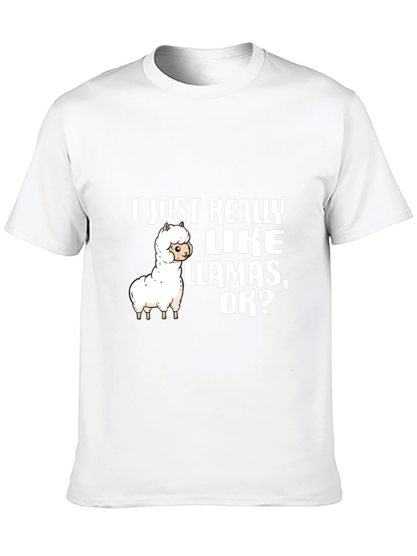 Black Llama Lover T-Shirt: I Just Really Like Llamas, OK? view 10