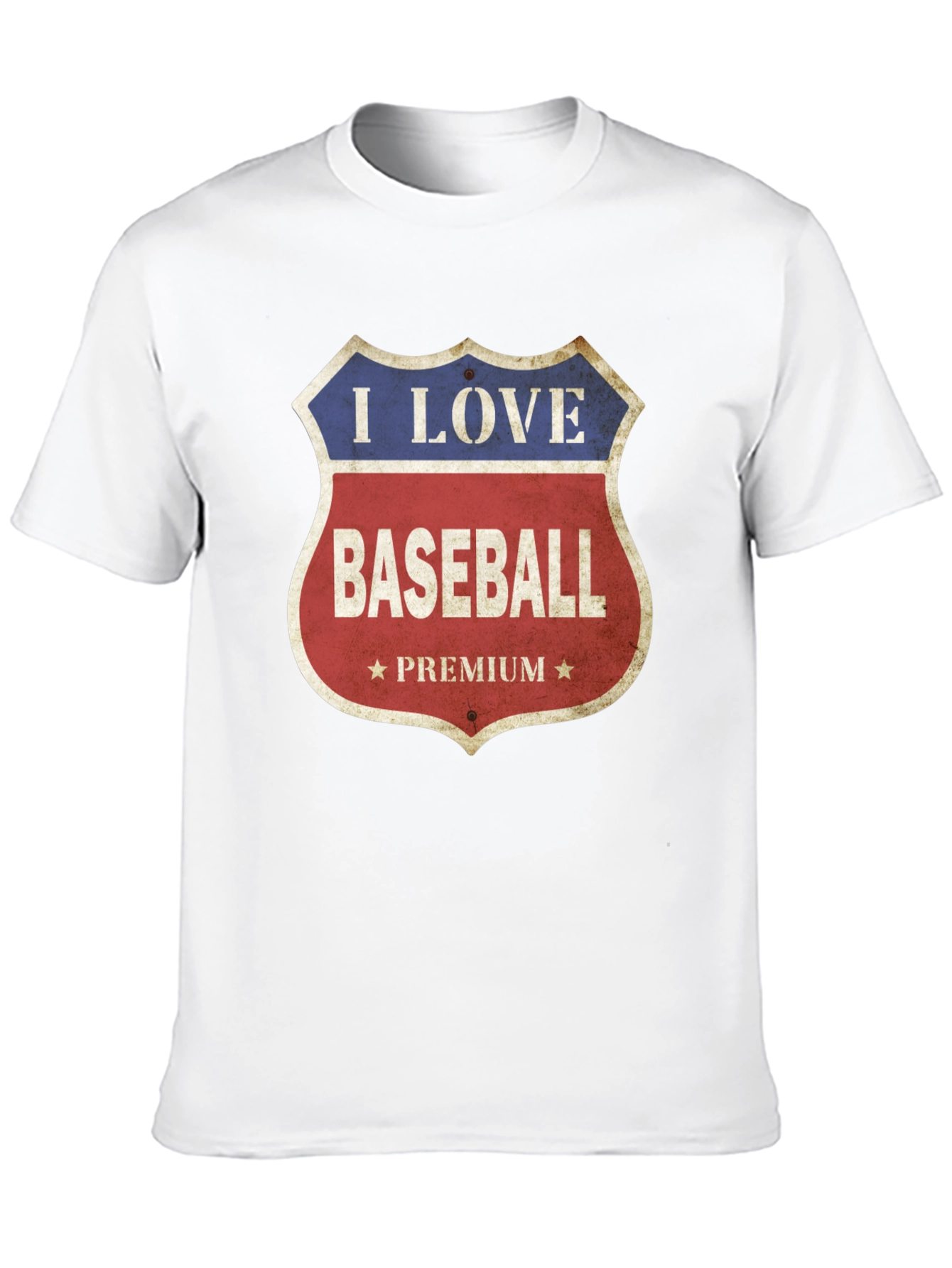 Black I Love Baseball Premium T-Shirt view 10
