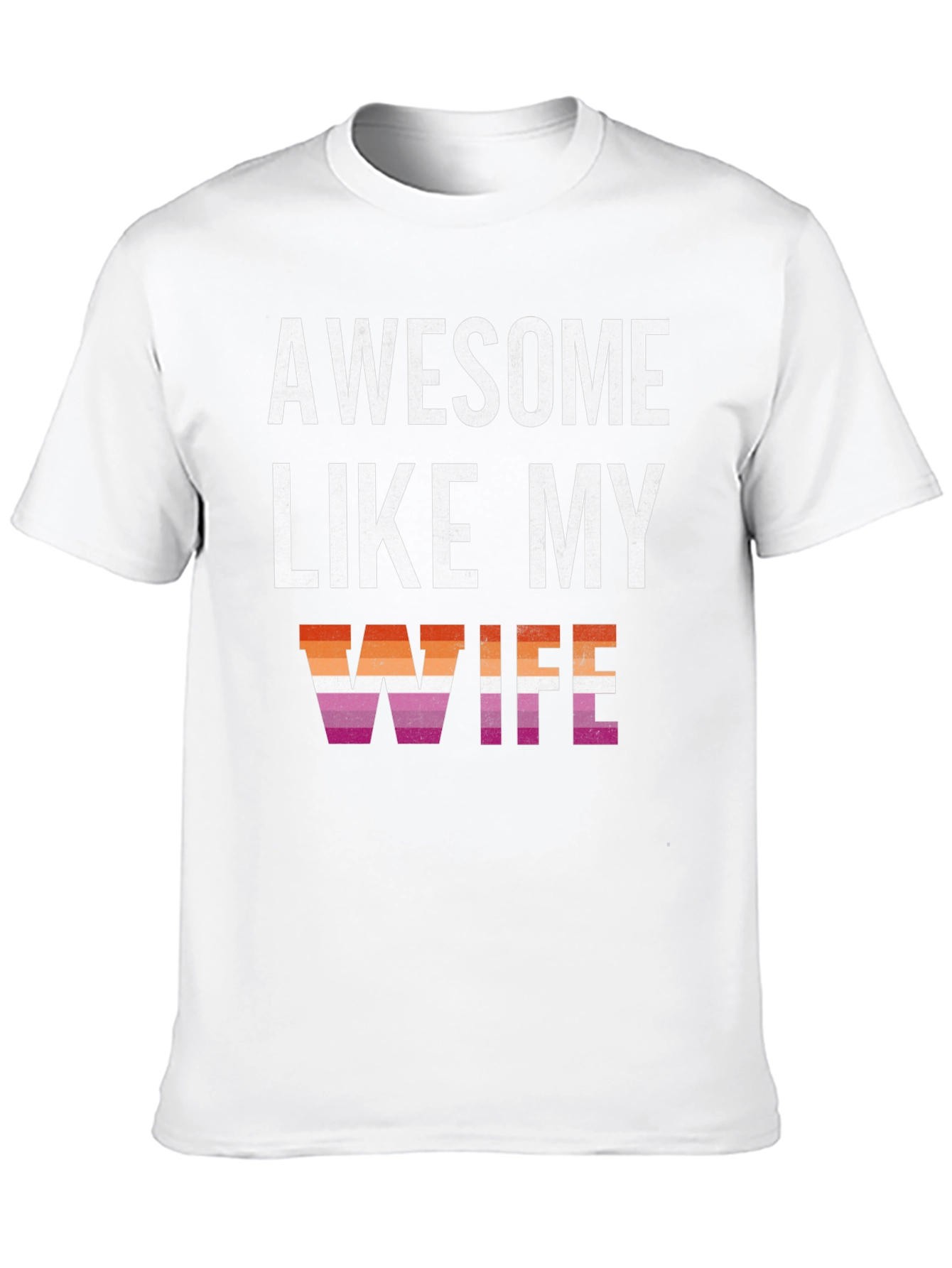 Black Awesome Like My Wife Lesbian Pride T-Shirt view 10
