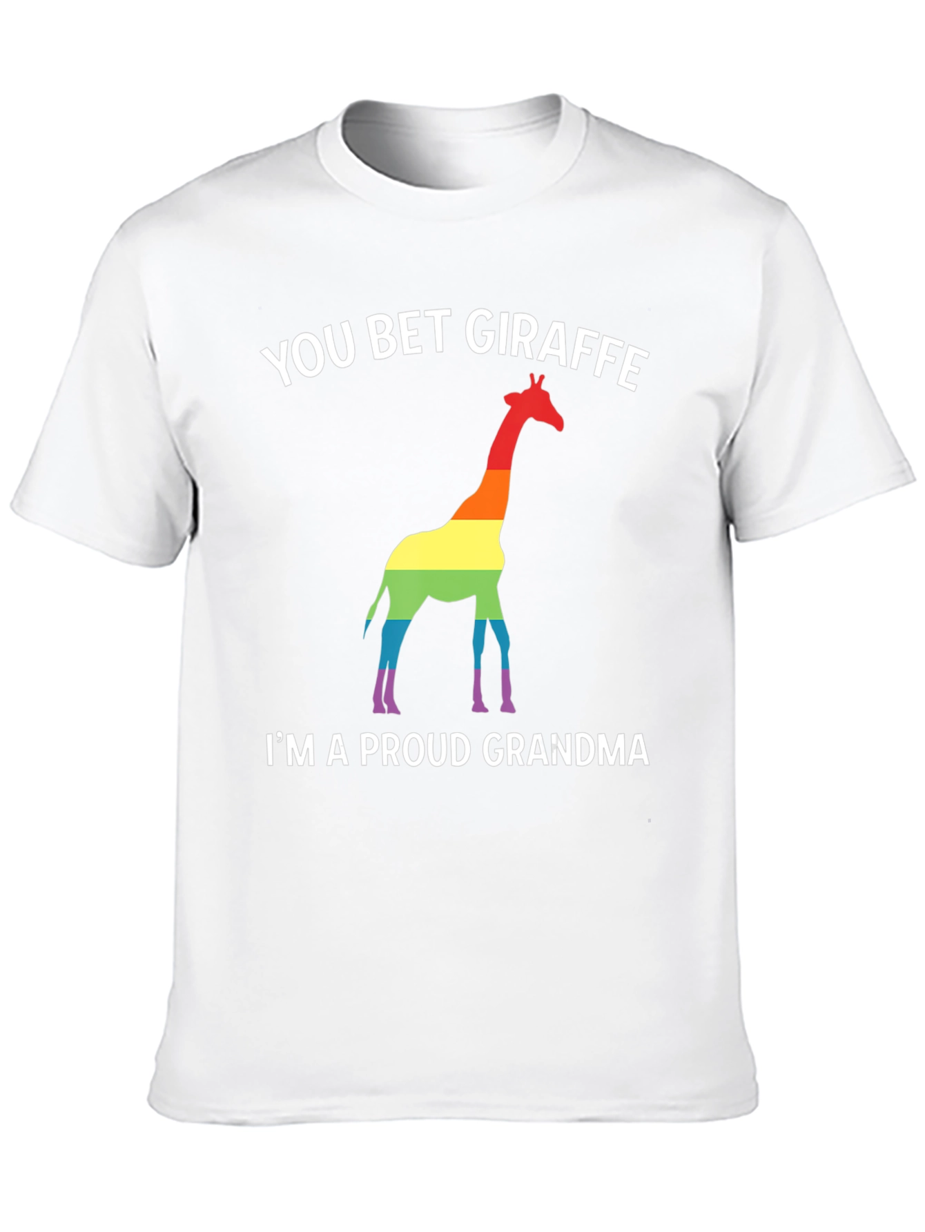 Black You Bet Giraffe Pride Grandma T-Shirt view 10