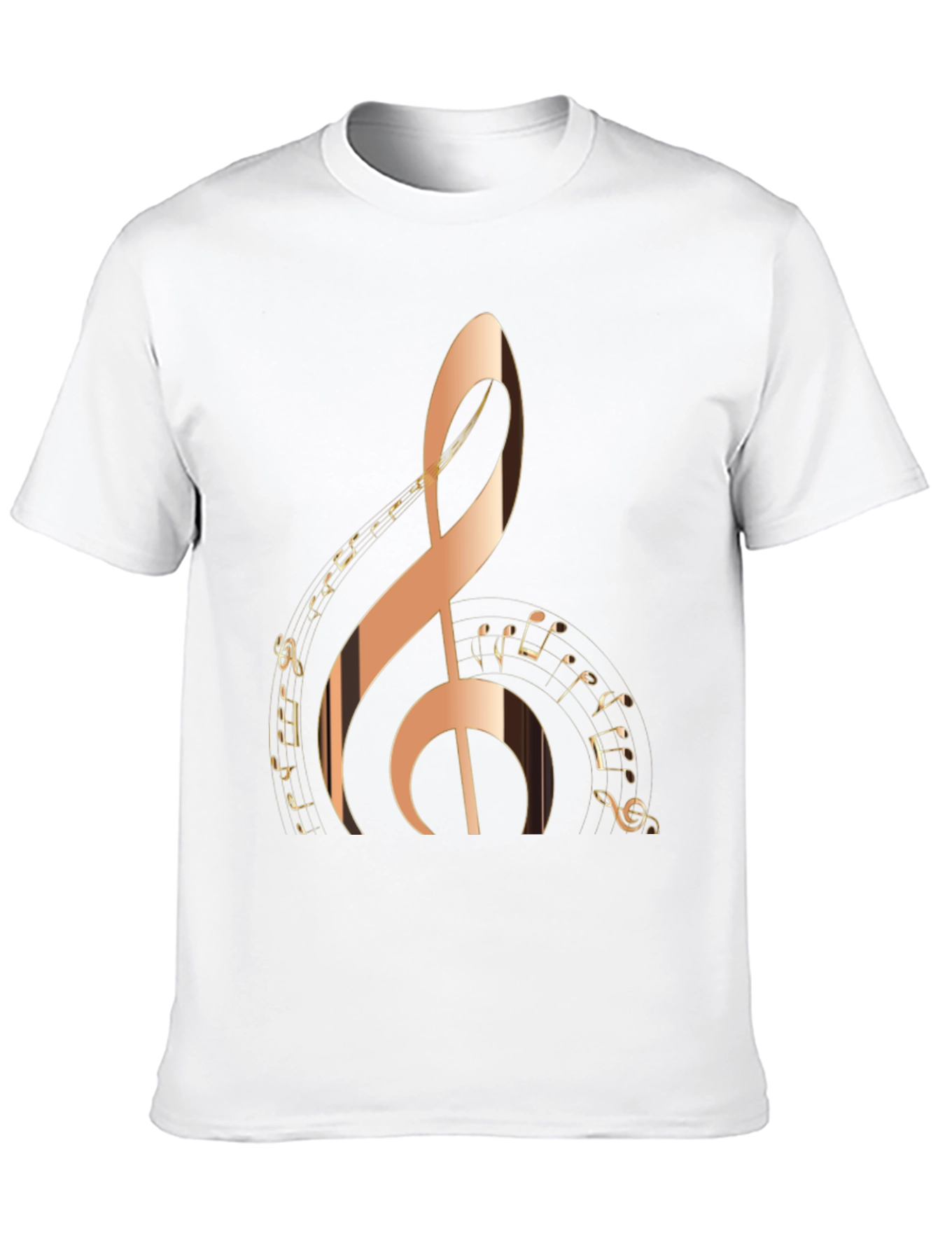 Black Treble Clef Music Notes Graphic T-Shirt view 10