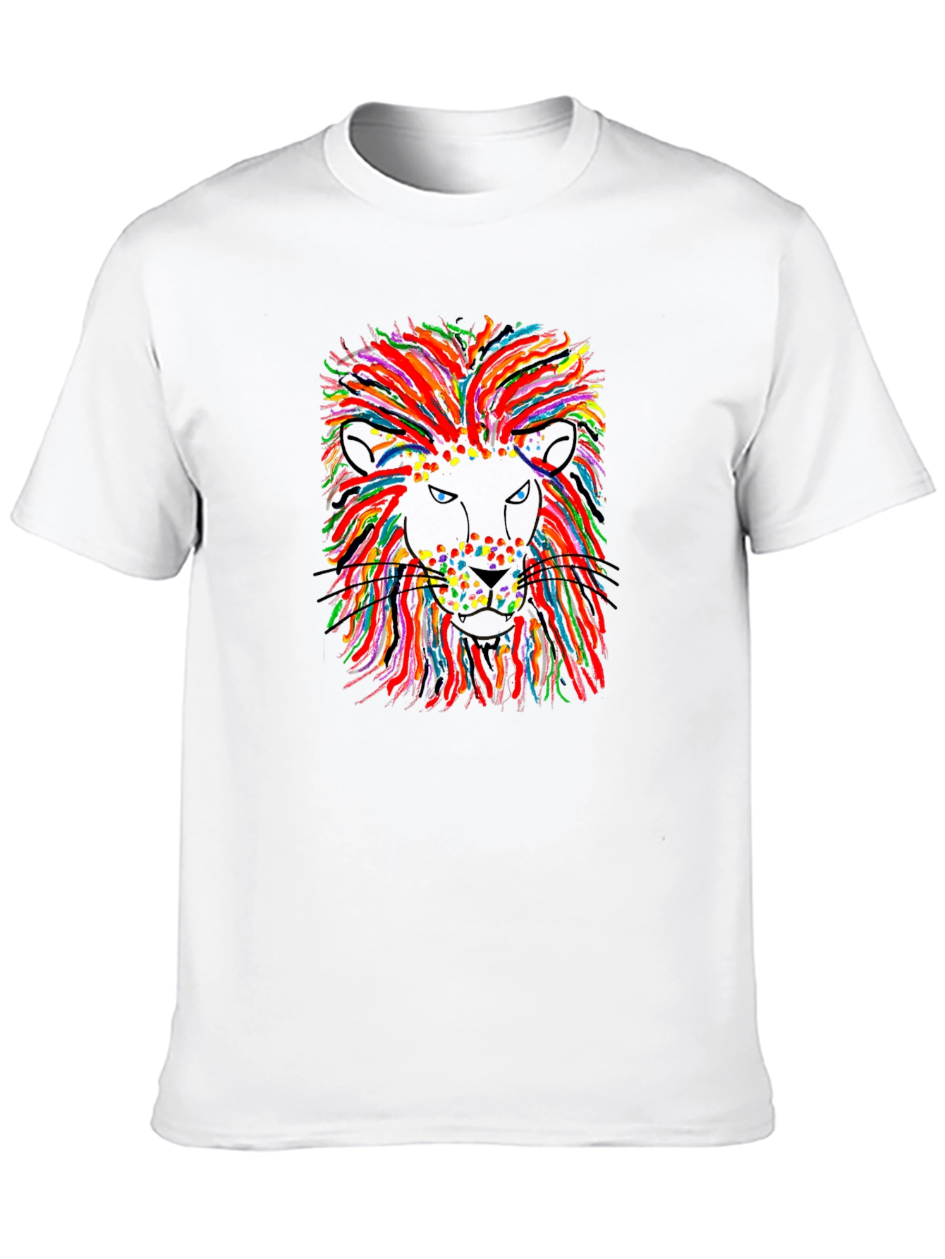 Black Lion Graphic T-Shirt - Vibrant Art Design view 10