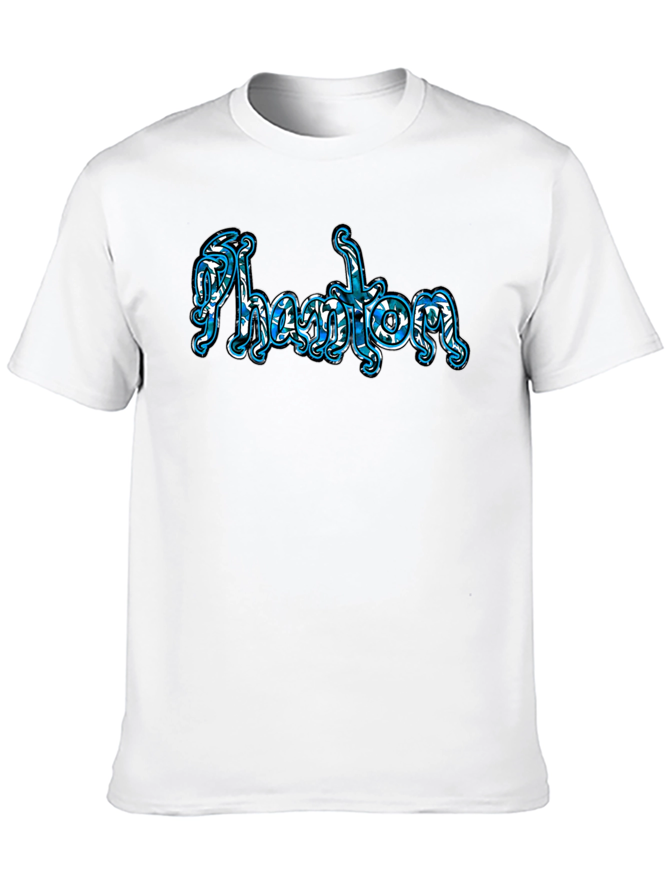 Black Phantom Word Art Black T-Shirt view 10