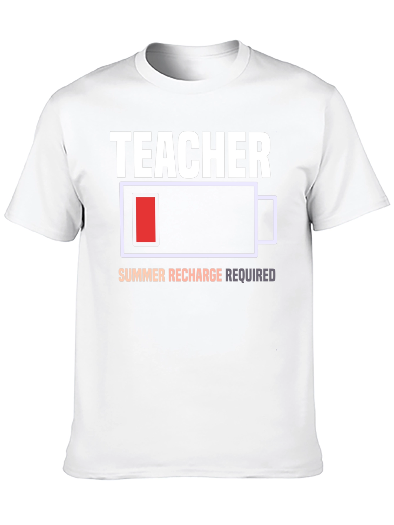 Black Teacher Summer Recharge Required T-Shirt view 10