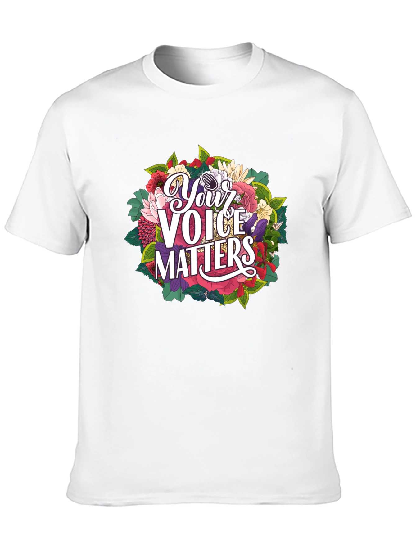 Black Your Voice Matters Graphic Tee - Black view 10