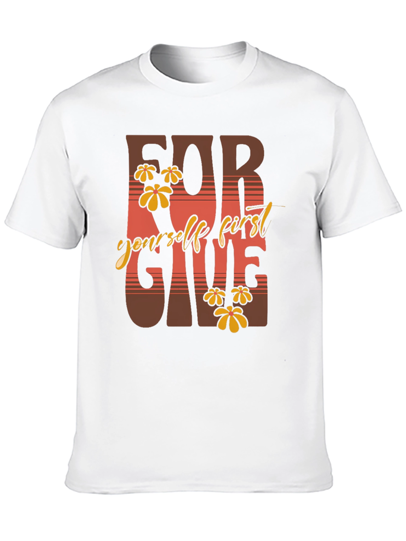 Black Forgive Yourself First Graphic Tee - Stylish Comfort view 10