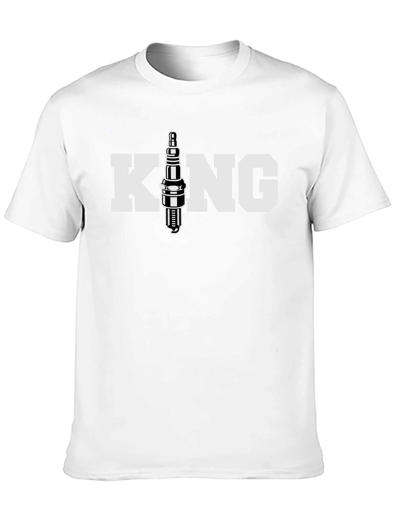 Black King Spark Plug Graphic Tee - Black Cotton T-Shirt view 10