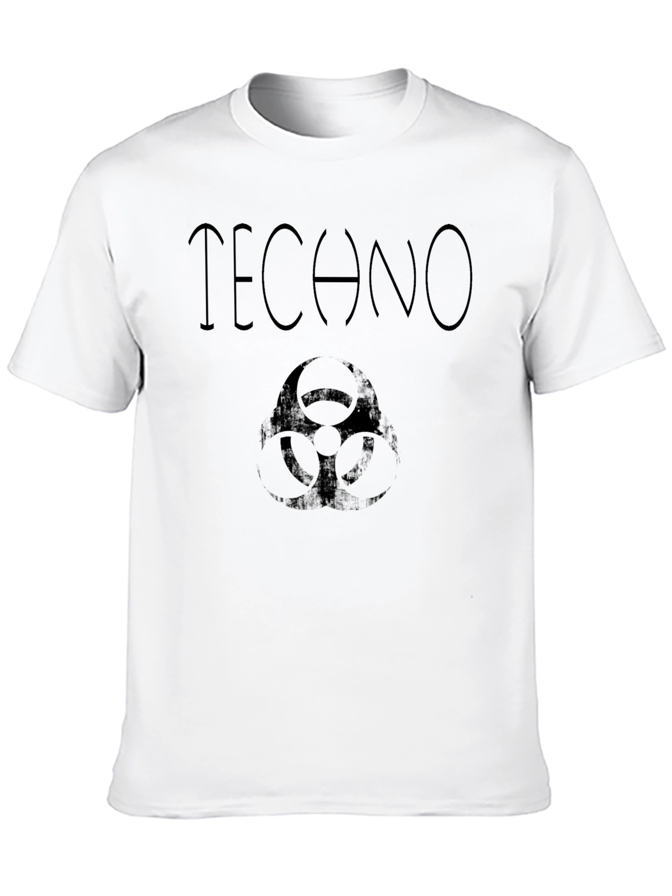 Black Techno Biohazard Graphic Tee - Black view 10