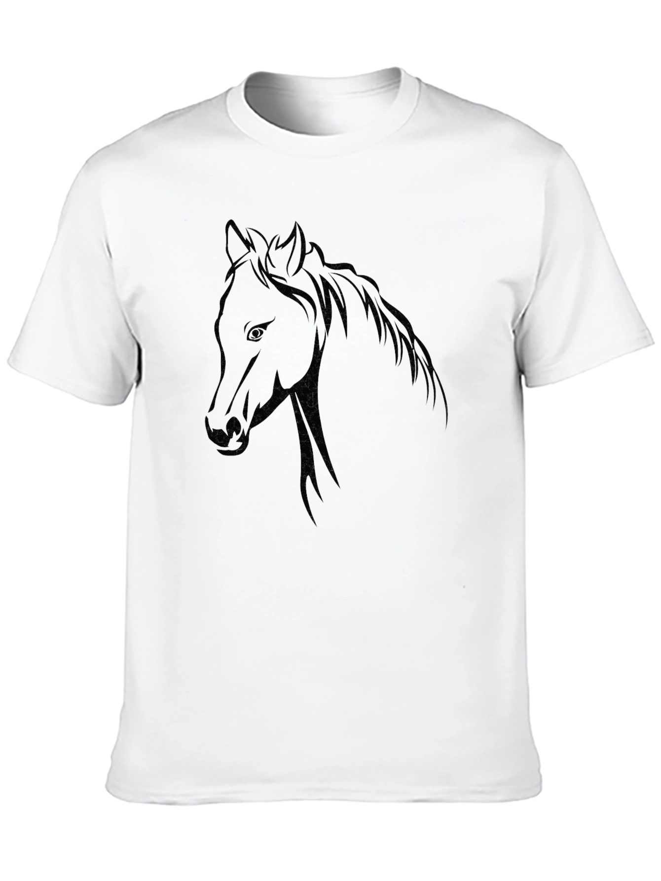 Black Black Horse Graphic T-Shirt - Unisex Design view 10