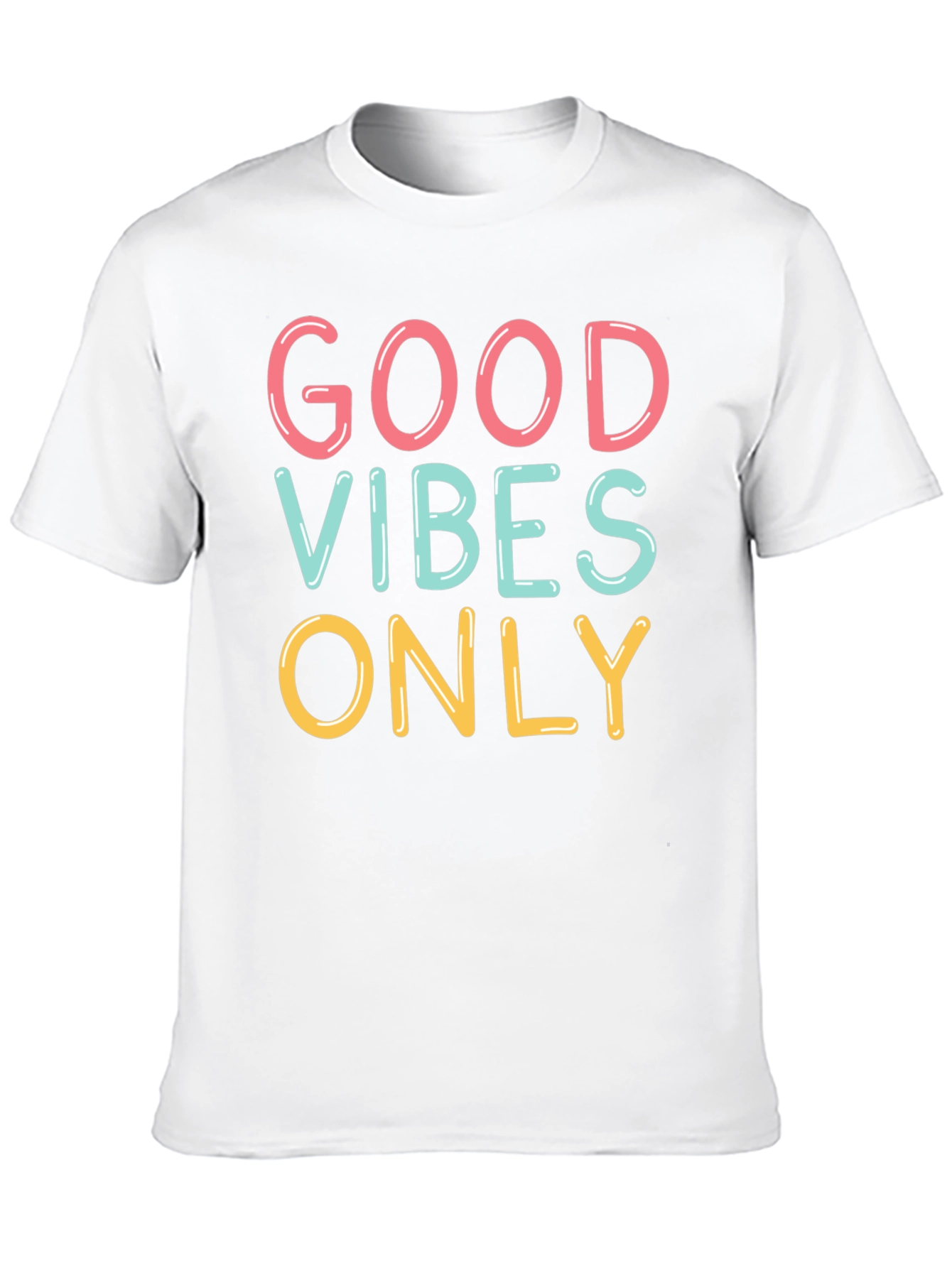 Black Good Vibes Only Graphic Tee - Black Unisex T-Shirt view 10