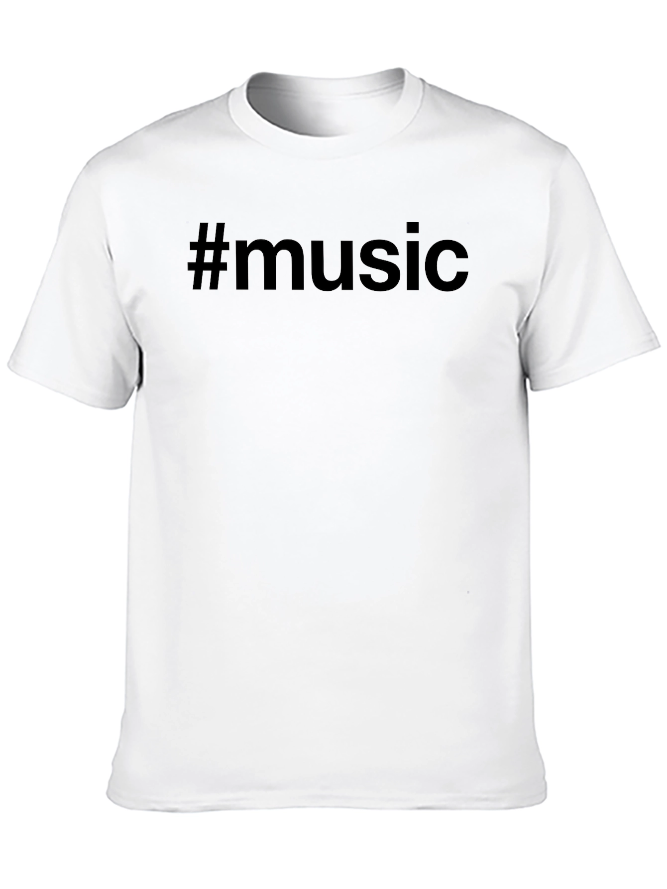 Black #Music Black T-Shirt - Trendy Casual Wear view 10