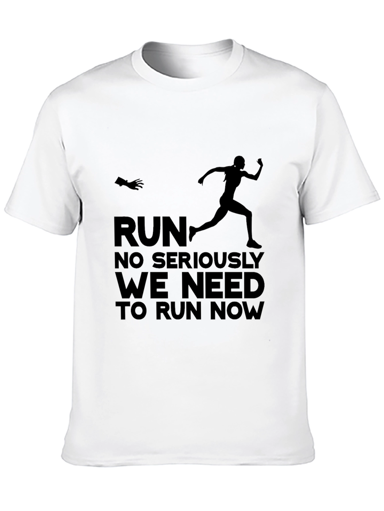 Black Run Now Graphic Tee - Funny Activewear view 10
