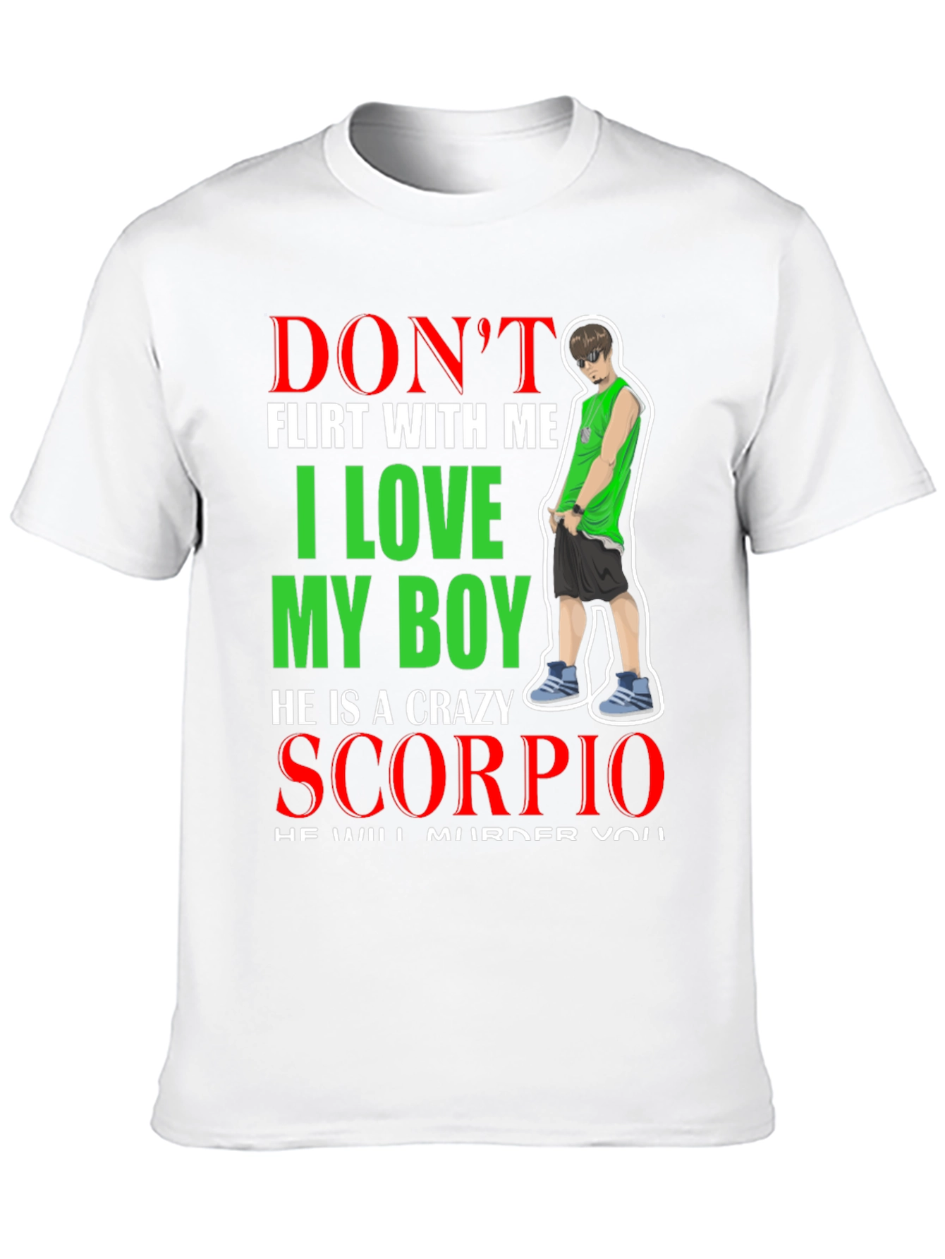 Black Don't Flirt With Me Graphic T-Shirt view 10