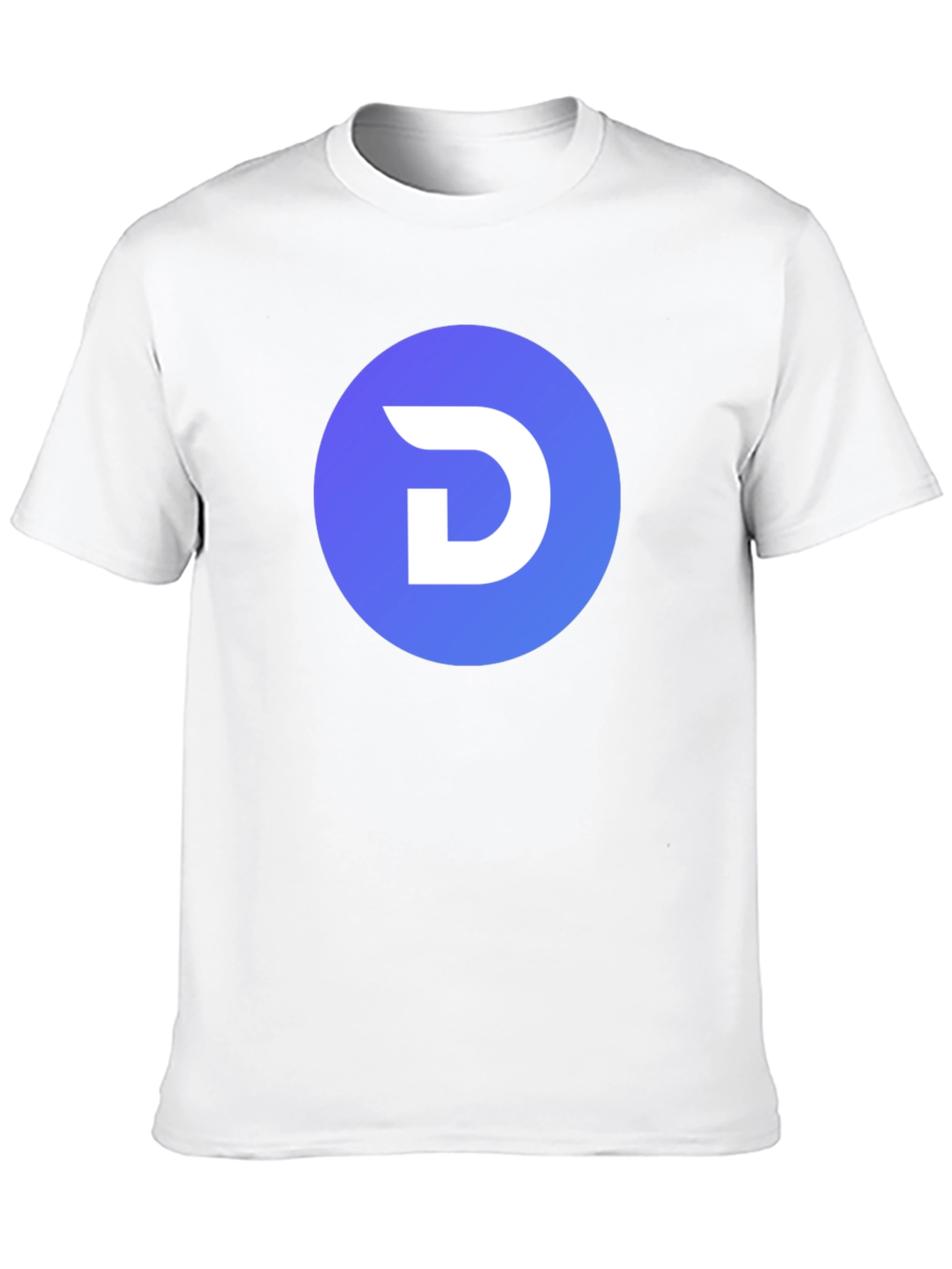 Modern Black T-Shirt with Blue Circle D Logo - 10