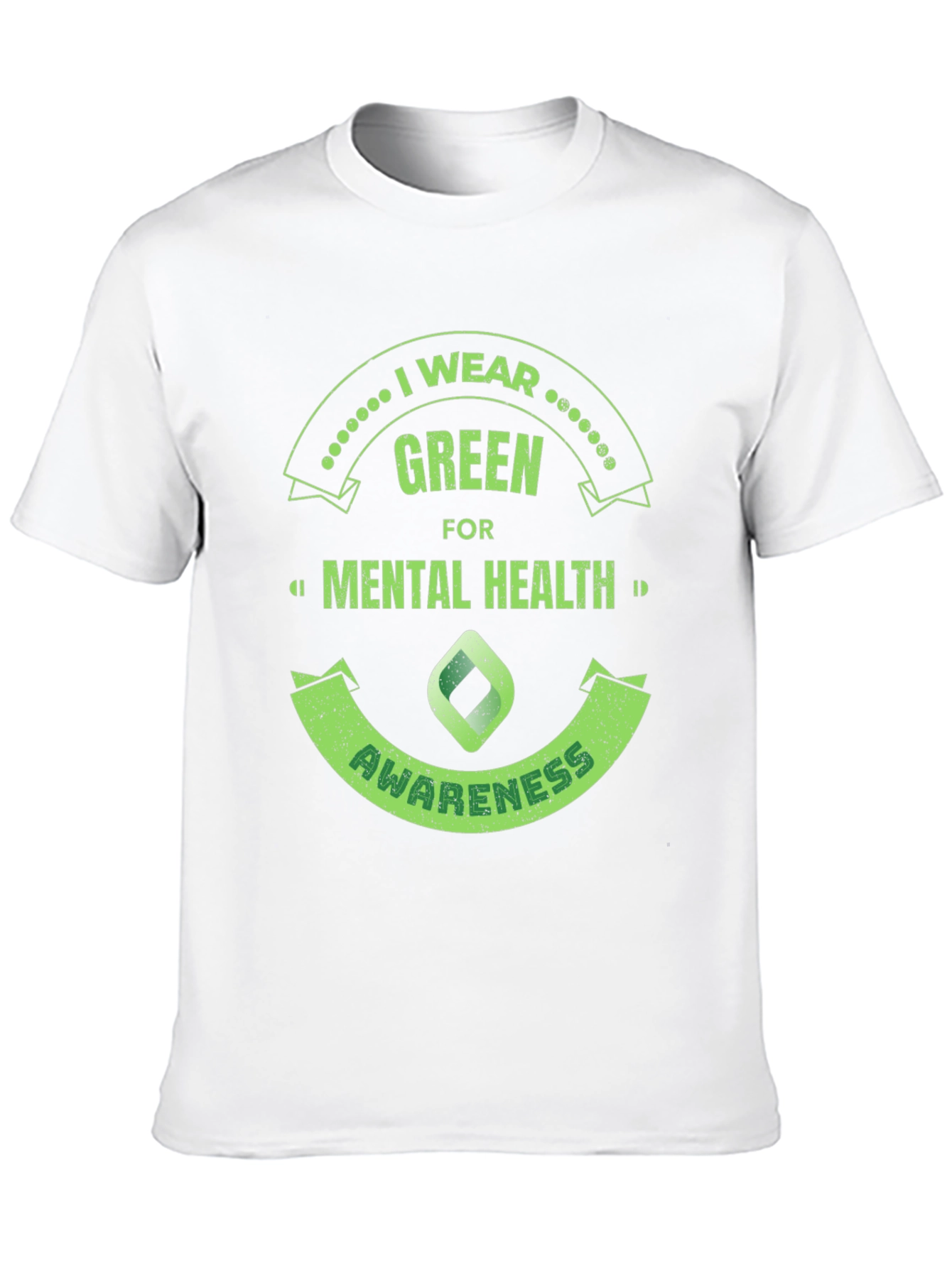 Black Green Mental Health Awareness T-Shirt view 10