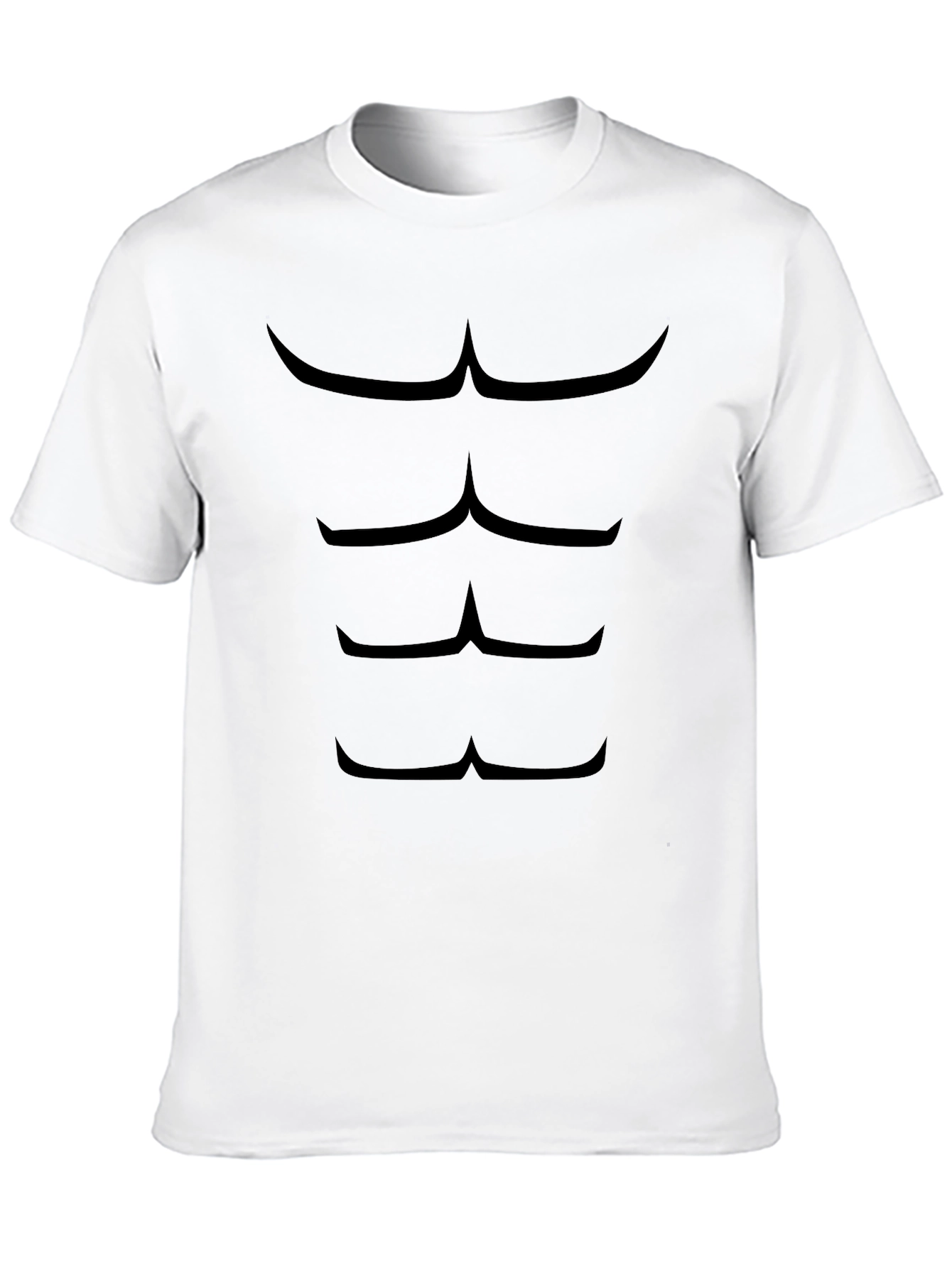 Black Men's Six-Pack Abs Graphic T-Shirt view 10
