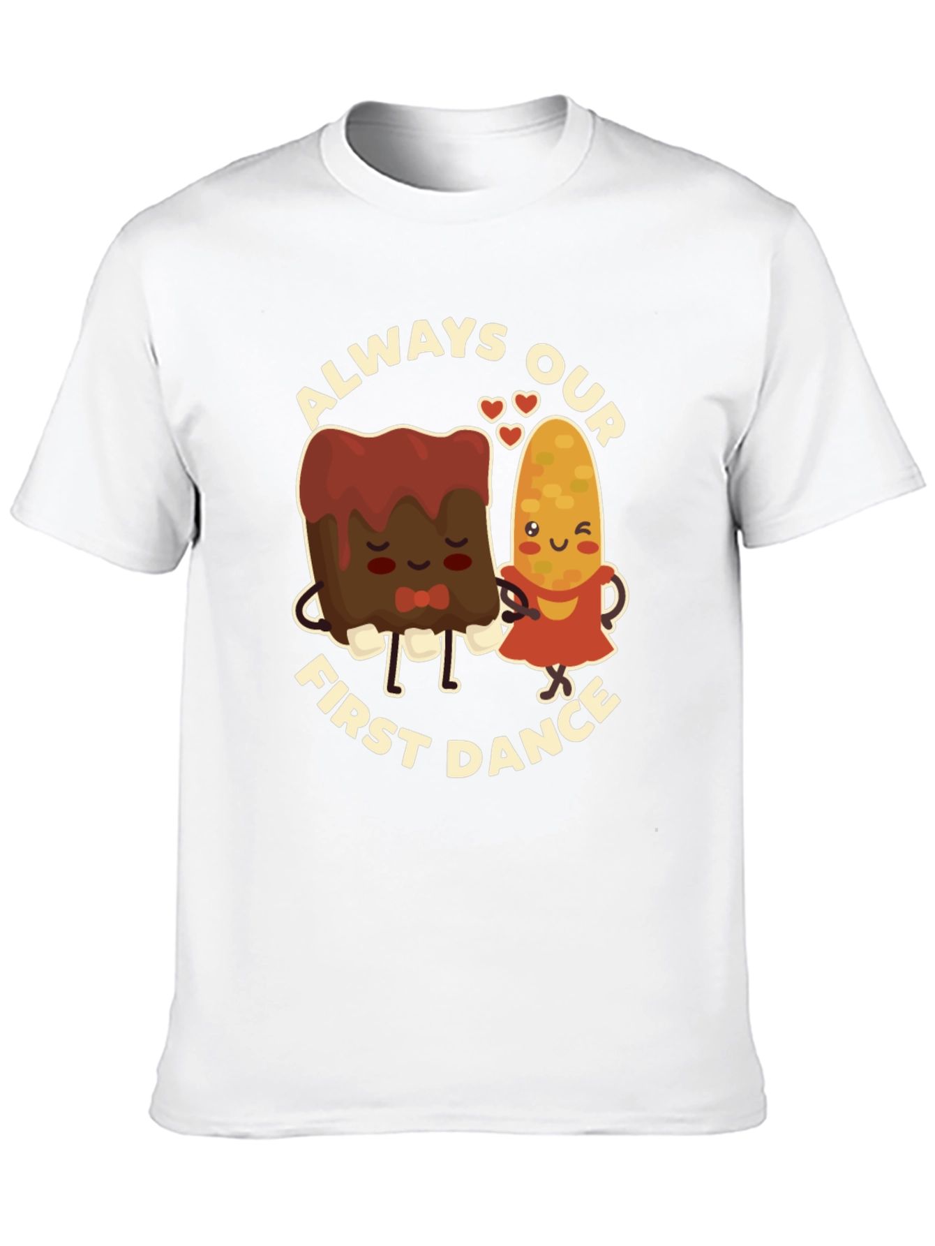Black Always Our First Dance T-Shirt - Cute Foodie Couple Tee view 10
