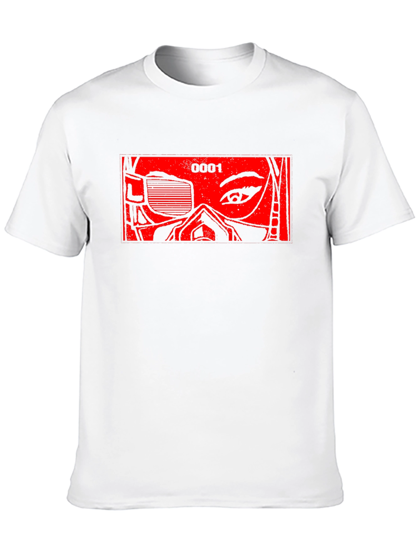 Black Cyberpunk Mask Graphic Tee - Black view 10