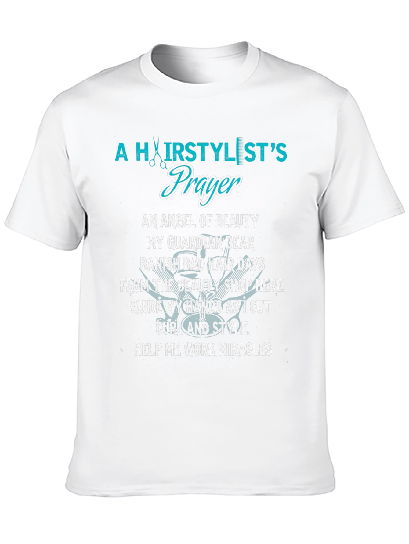 Black Hairstylist's Prayer Graphic T-Shirt view 10