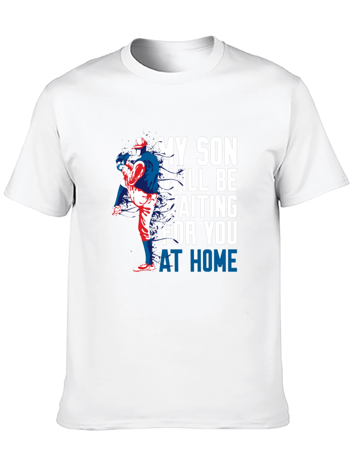 Black My Son Will Be Waiting Baseball T-Shirt view 10