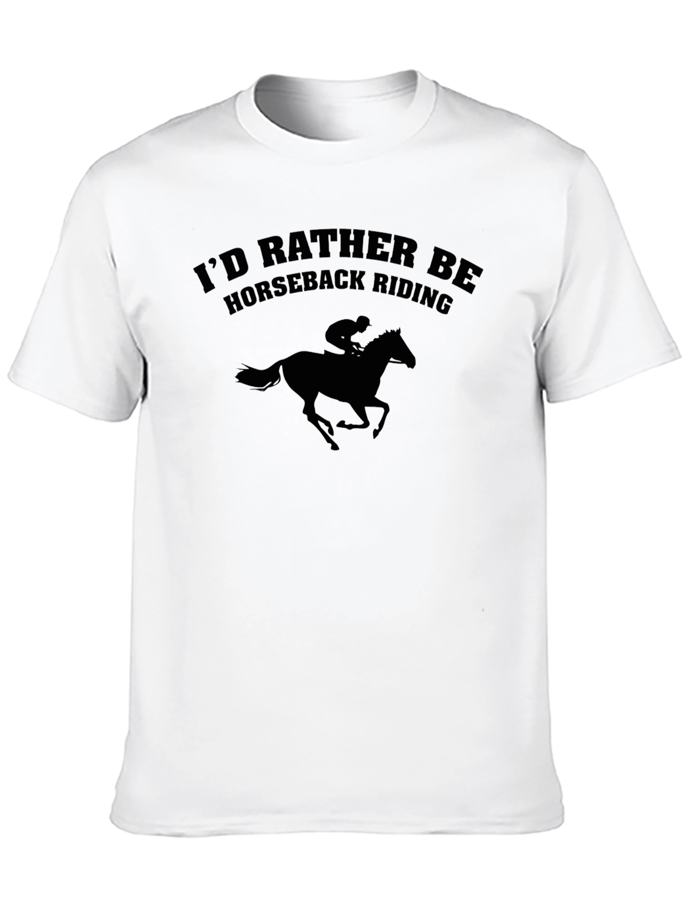 Black Horseback Riding T-Shirt - Unisex Black Tee view 10
