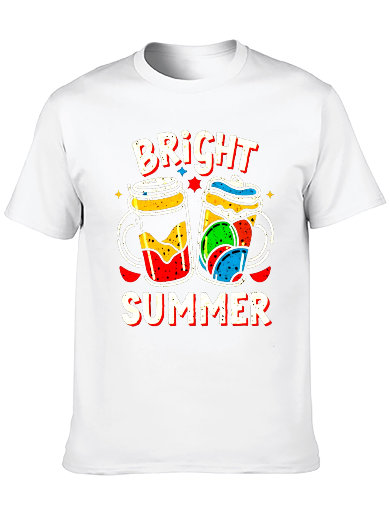 Black Bright Summer Graphic T-Shirt view 10