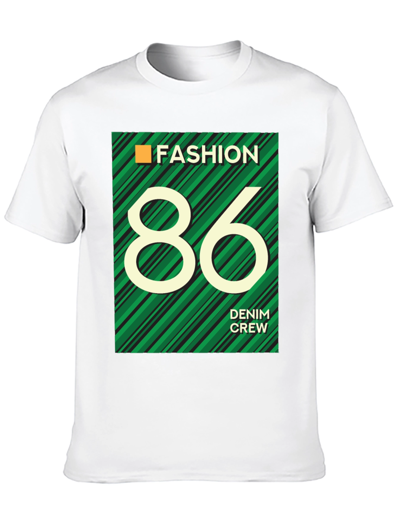 Black Fashion 86 Denim Crew Graphic T-Shirt view 10