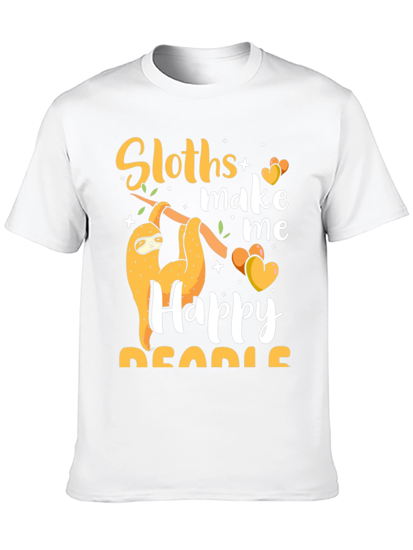 Black Sloth Lover T-Shirt - Sloths Make Me Happy view 10