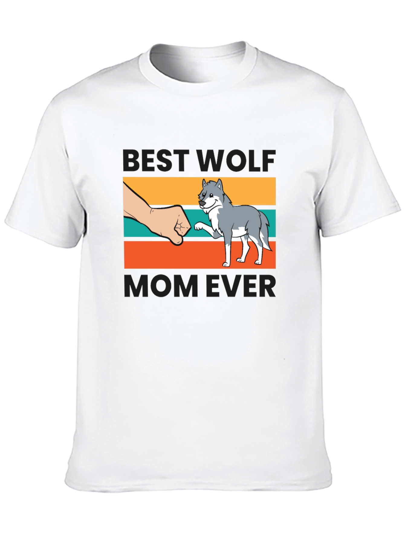 Black Best Wolf Mom Ever T-Shirt view 10
