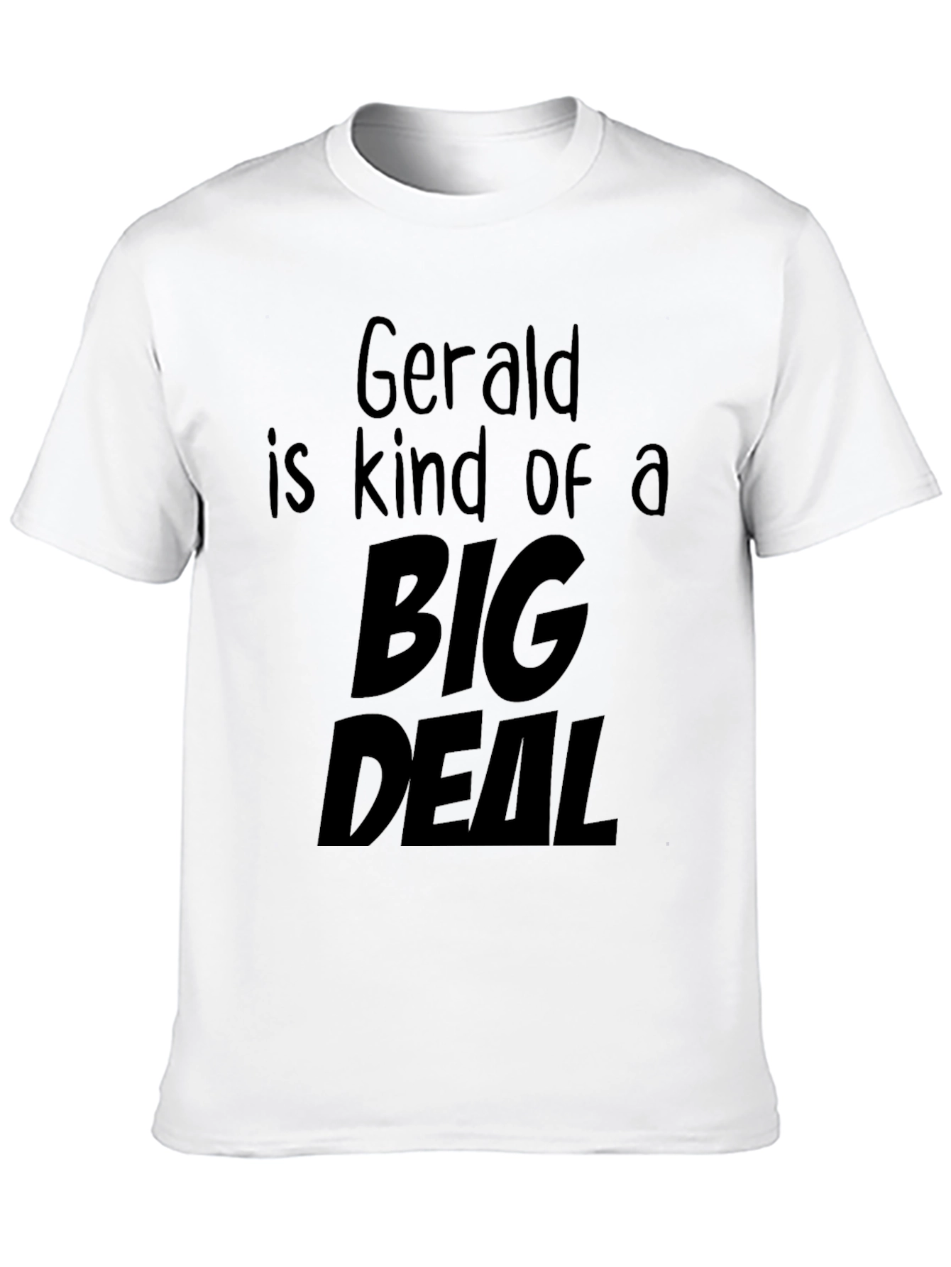Black Gerald Big Deal Black Cotton T-Shirt view 10