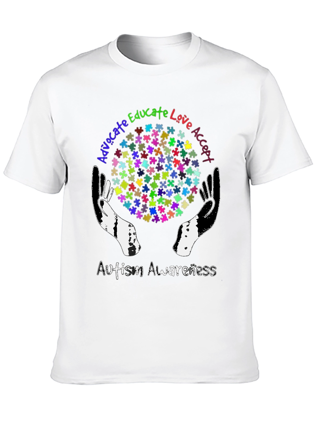 Black Autism Awareness T-Shirt Advocate Educate Love view 10