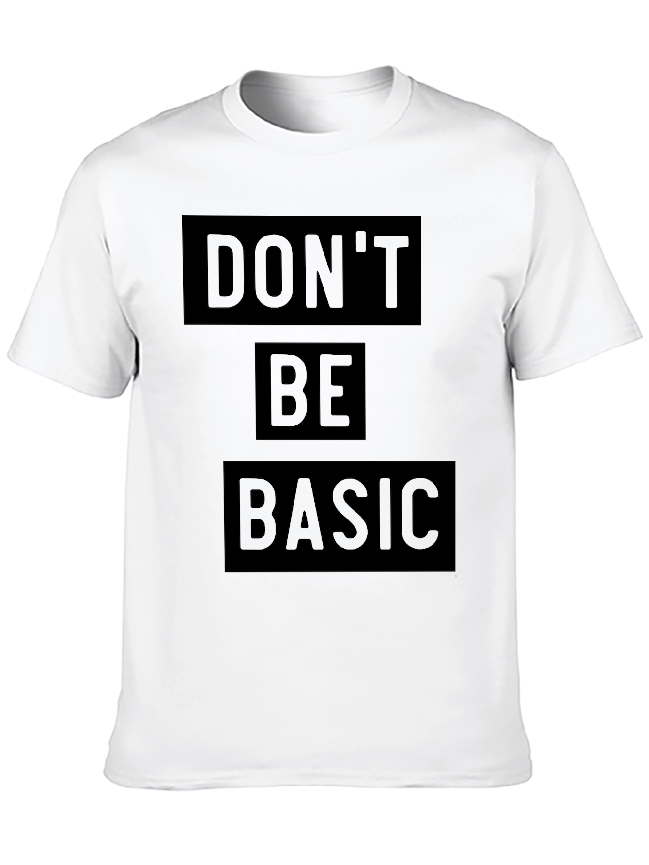 Black Don't Be Basic - Men's Black Graphic Tee view 10