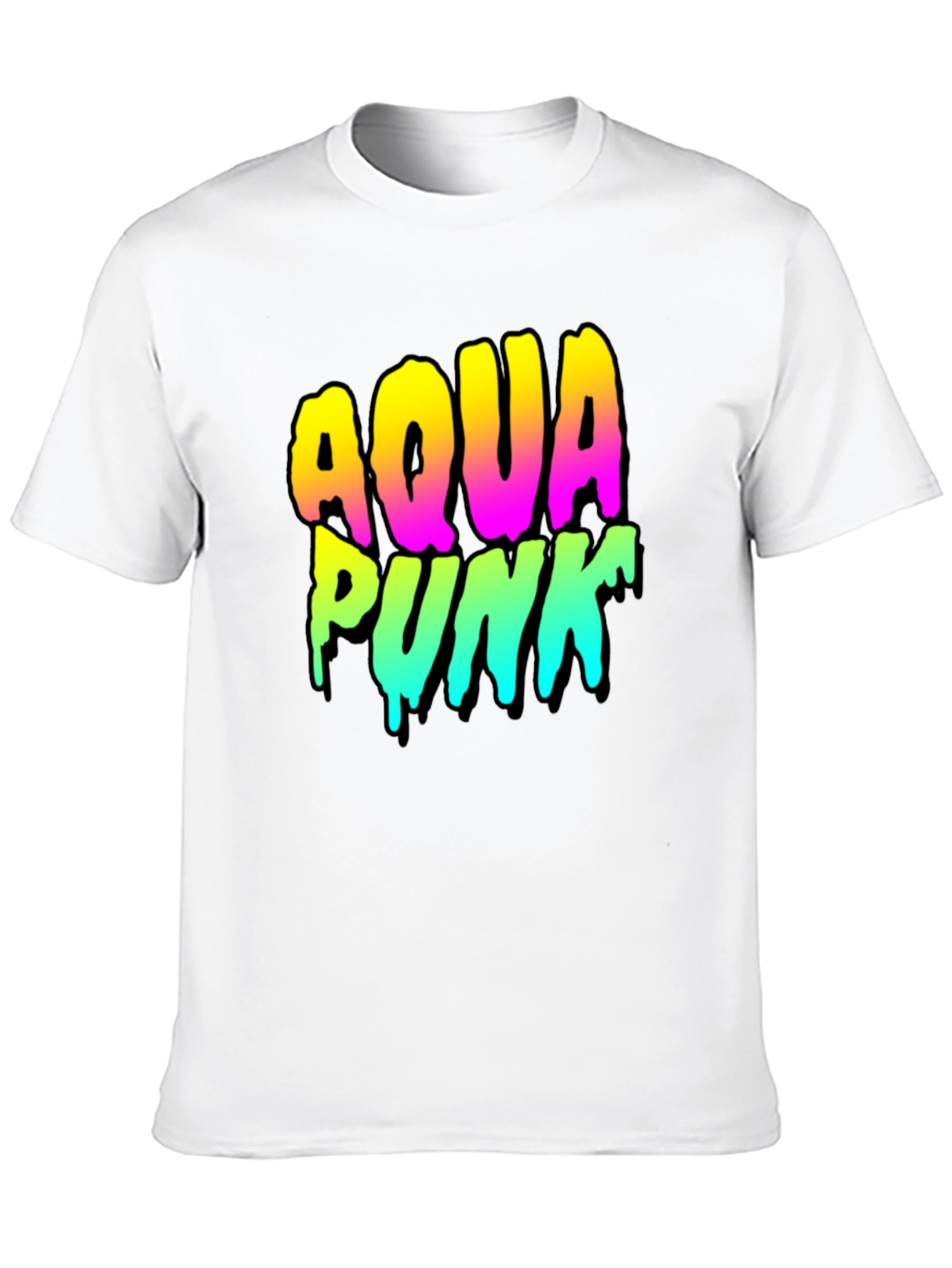 Black Aqua Punk Graphic Tee - Black view 10