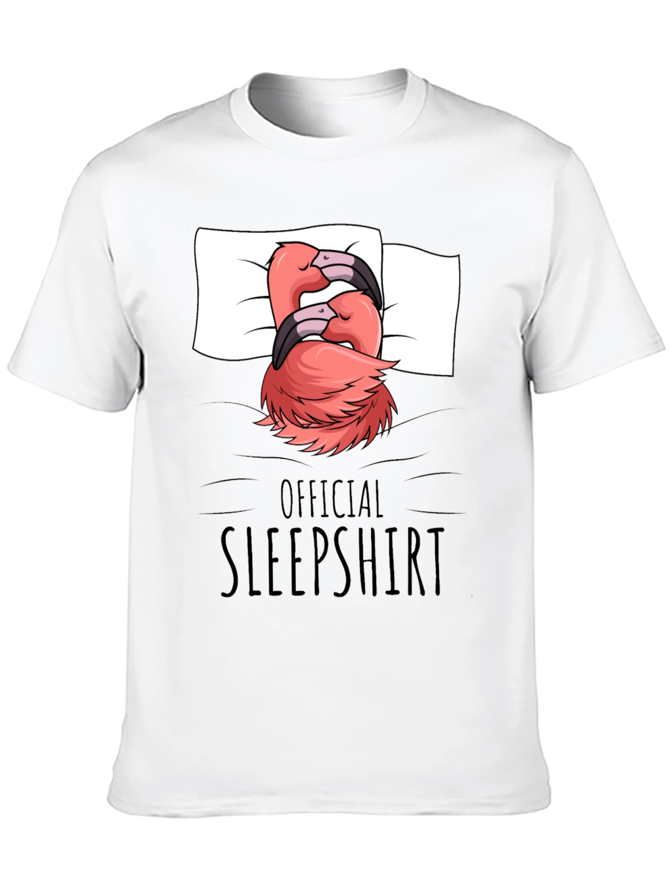 Black Official Sleepshirt Flamingo T-Shirt view 10