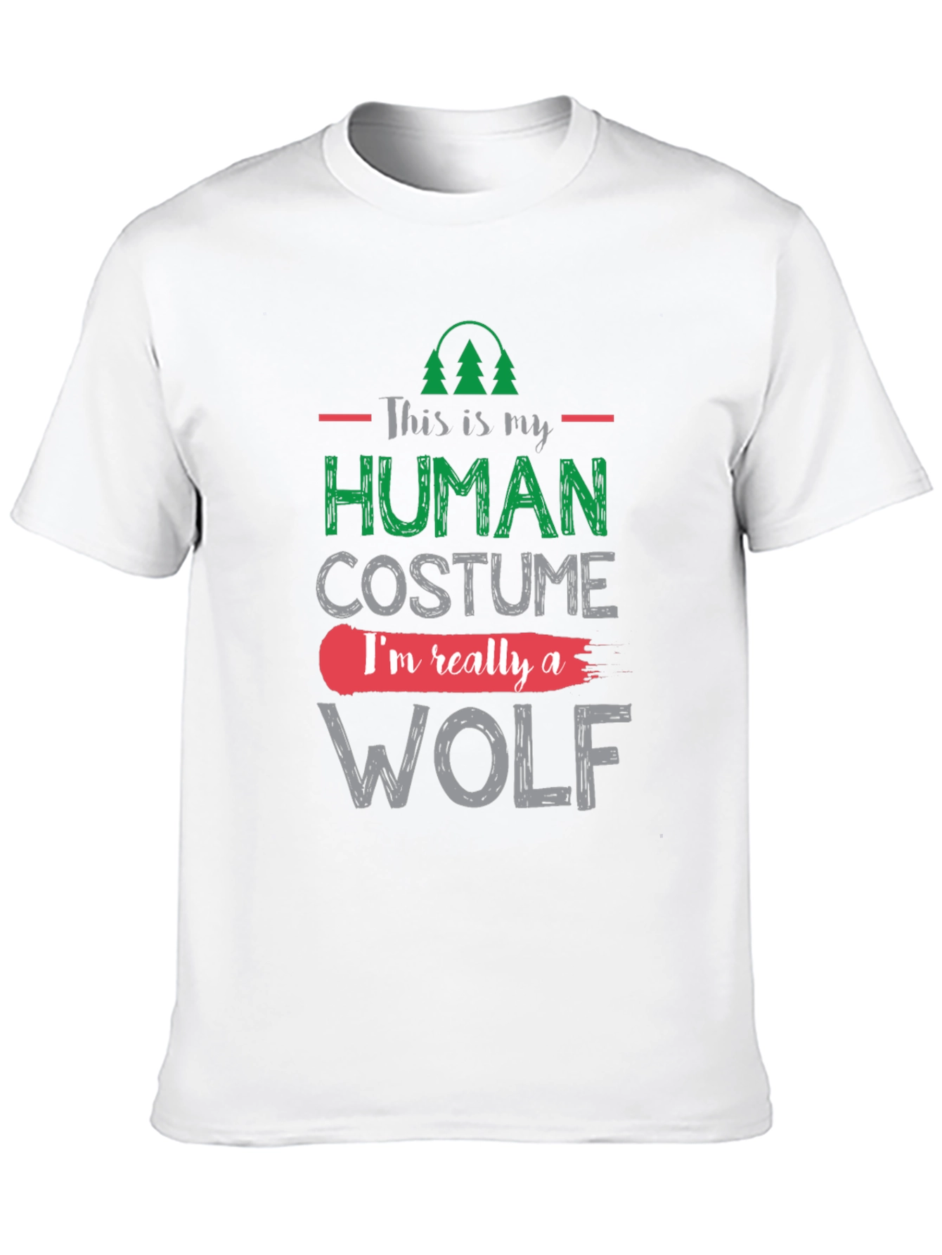Black Human Costume Wolf Graphic T-Shirt view 10