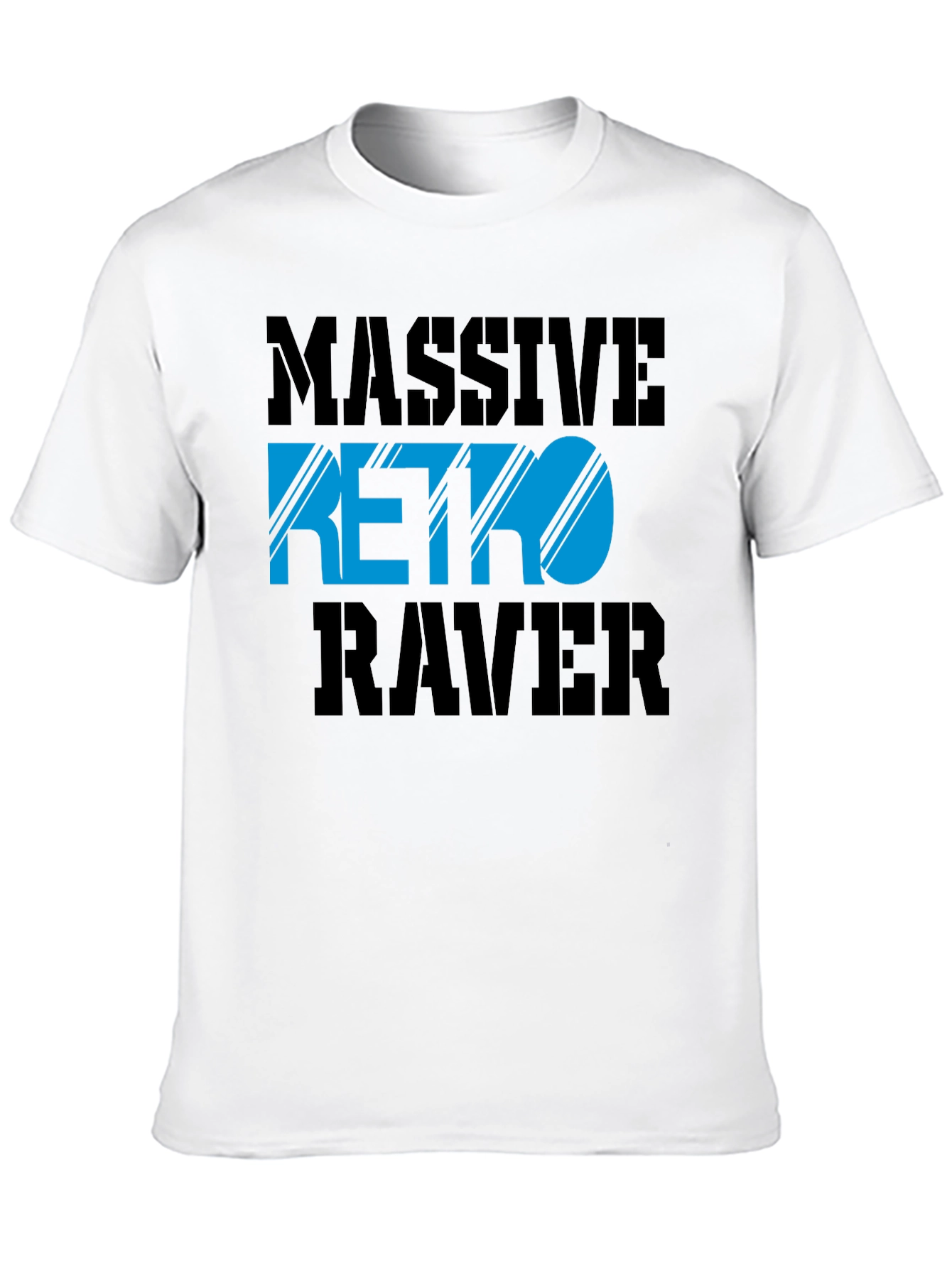 Black Massive Retro Raver Graphic Tee view 10