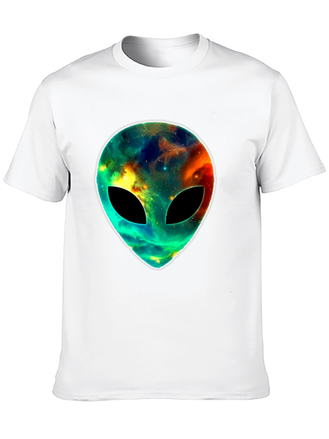 Black Cosmic Alien Head T-Shirt - Black Graphic Tee view 10