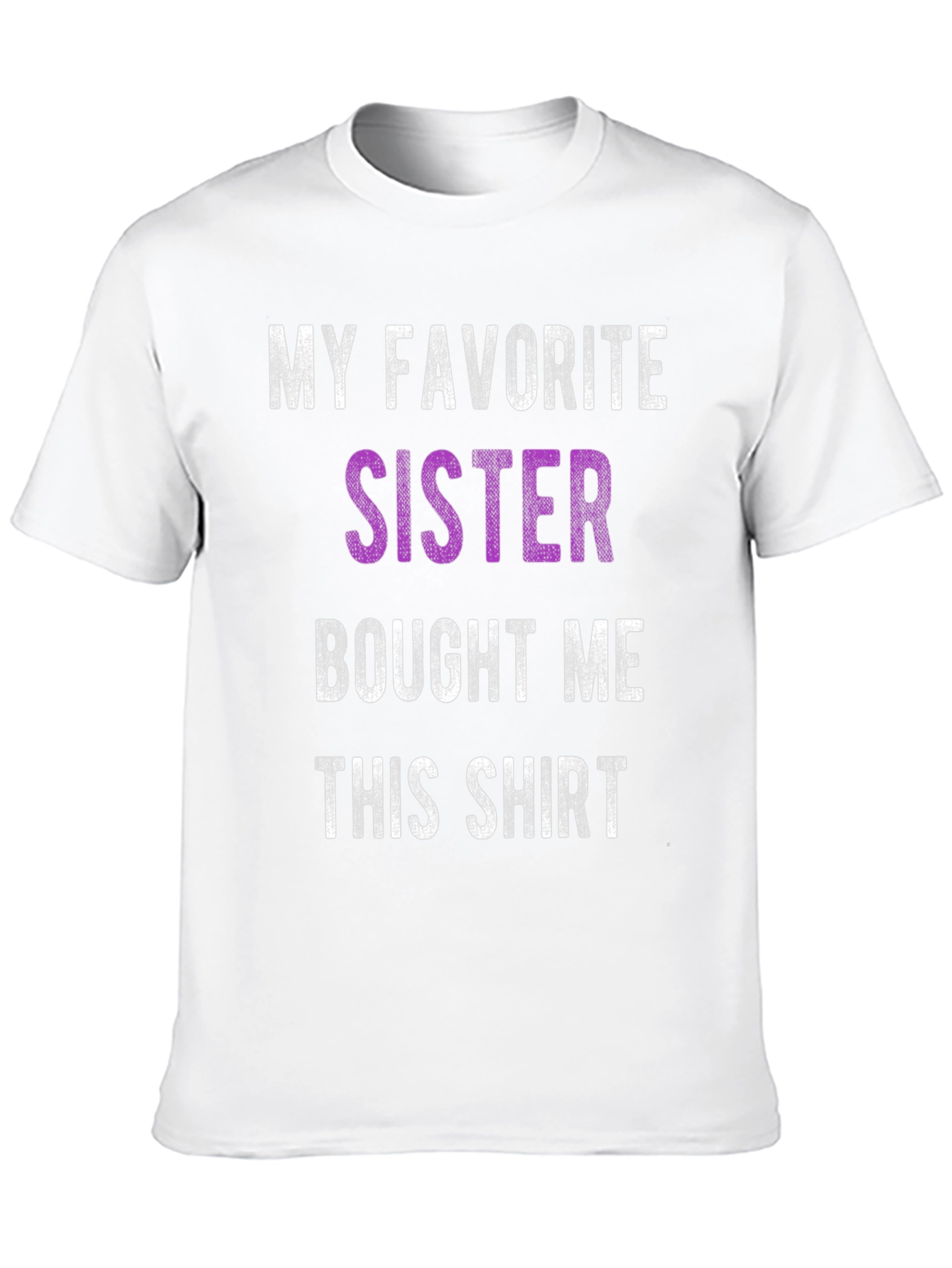 Black Funny "My Favorite Sister" Graphic T-Shirt view 10